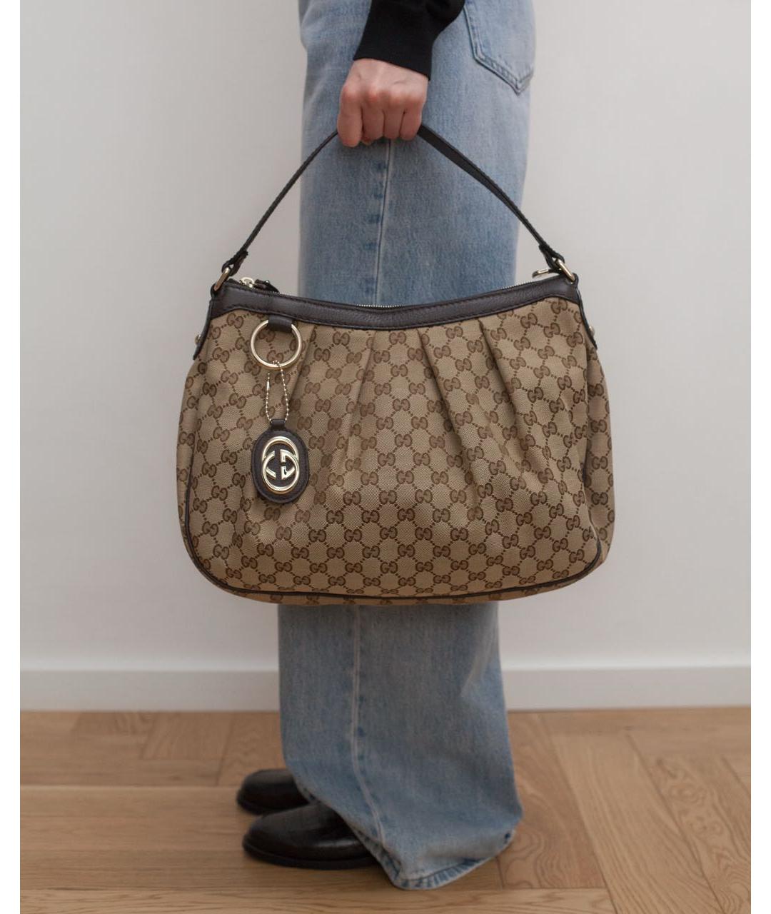 GUCCI Бежевая сумка с короткими ручками, фото 3