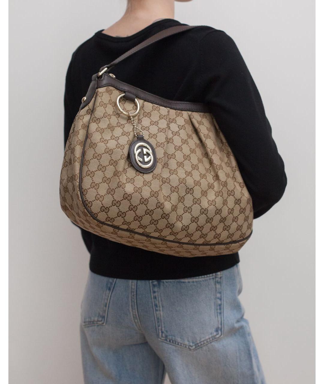 GUCCI Бежевая сумка с короткими ручками, фото 2