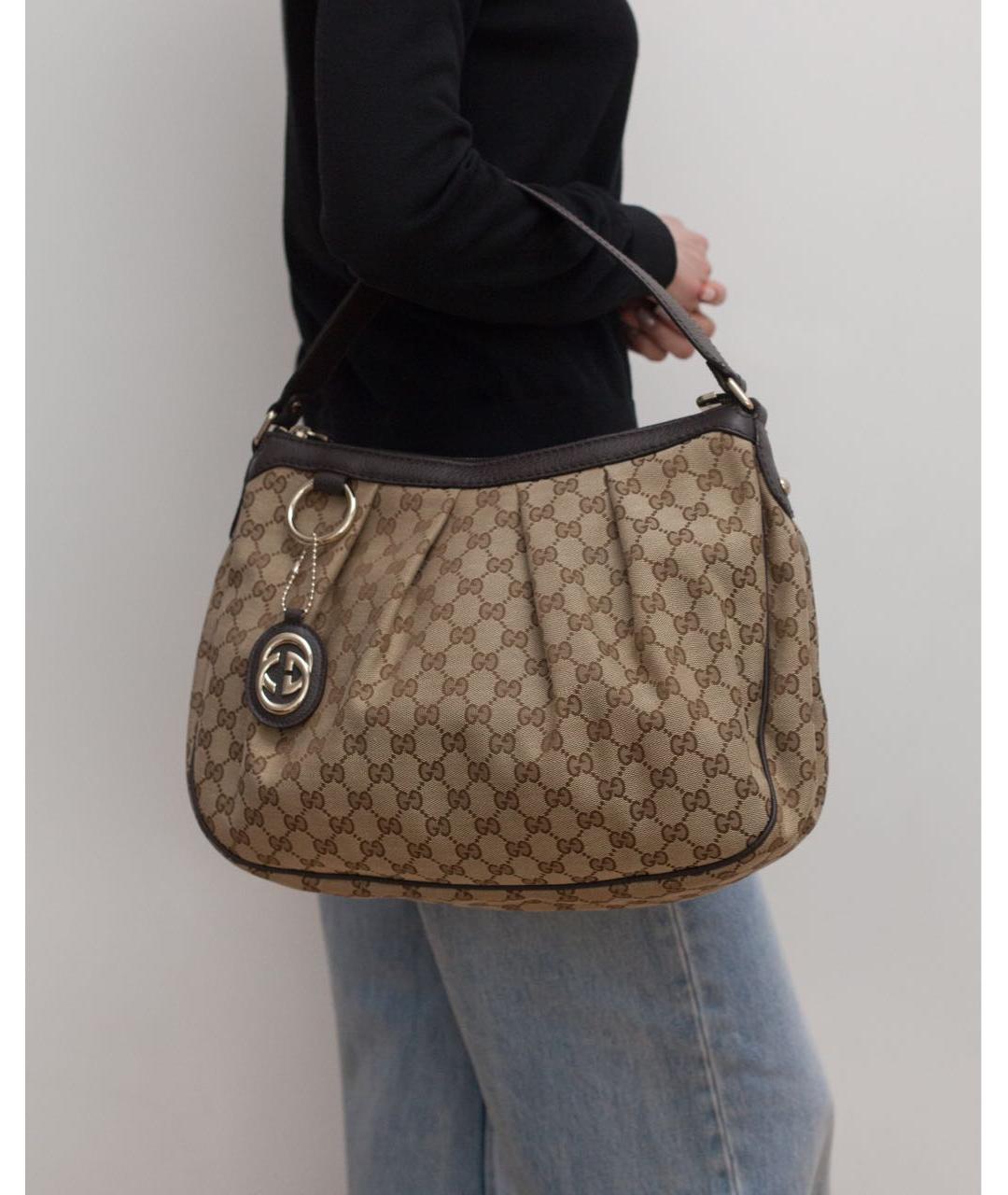 GUCCI Бежевая сумка с короткими ручками, фото 4