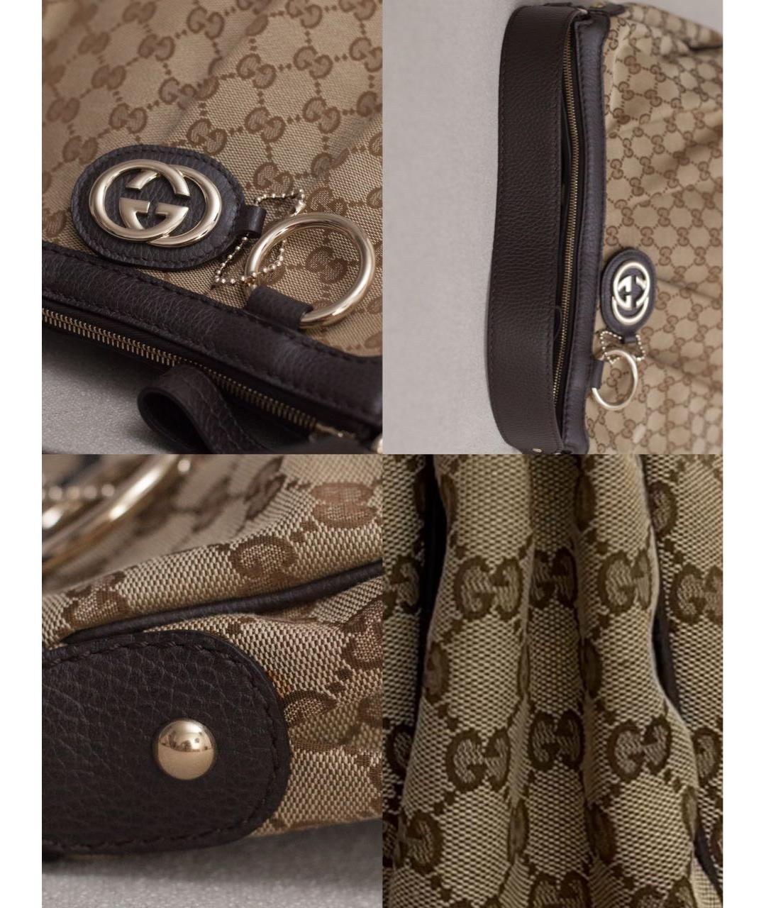 GUCCI Бежевая сумка с короткими ручками, фото 7