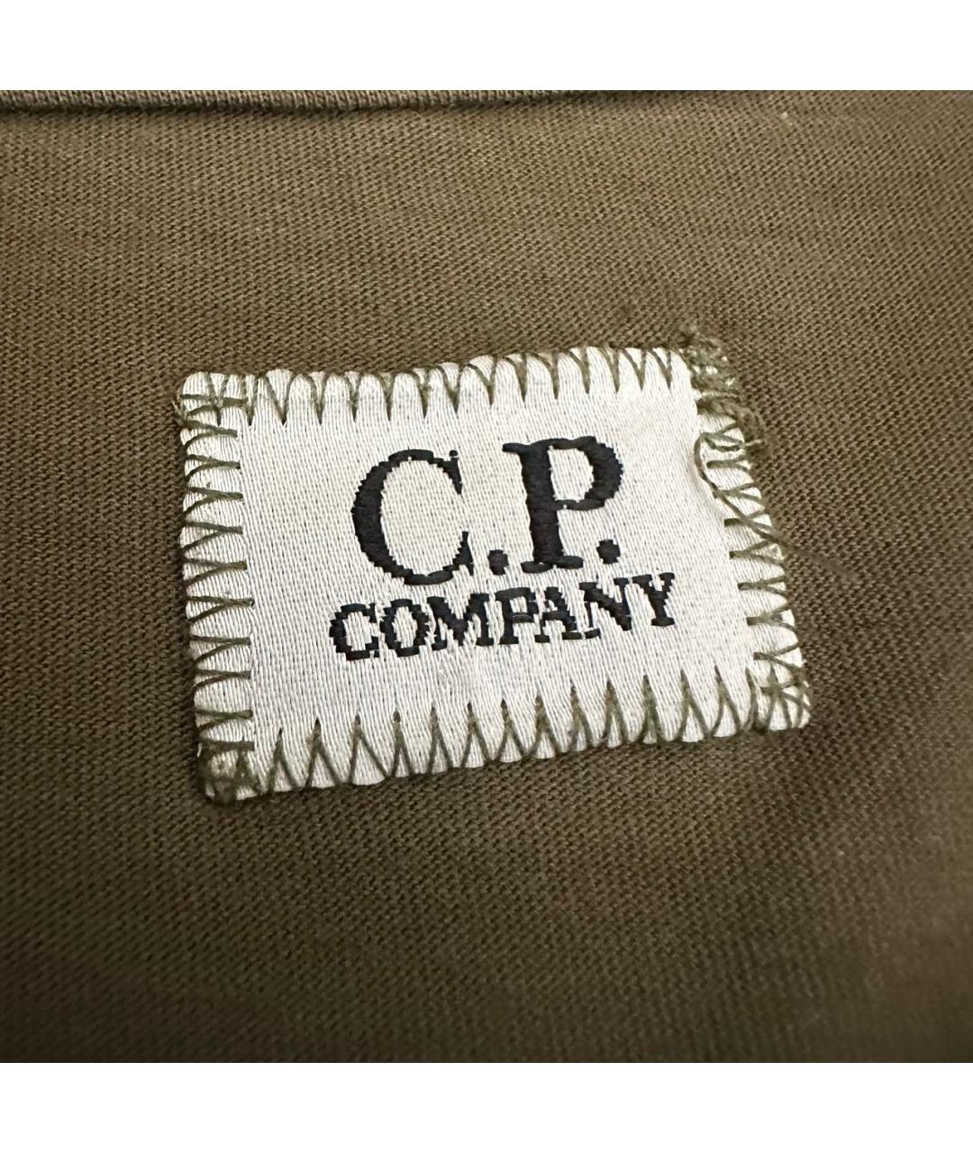 CP COMPANY Хаки хлопковая футболка, фото 4