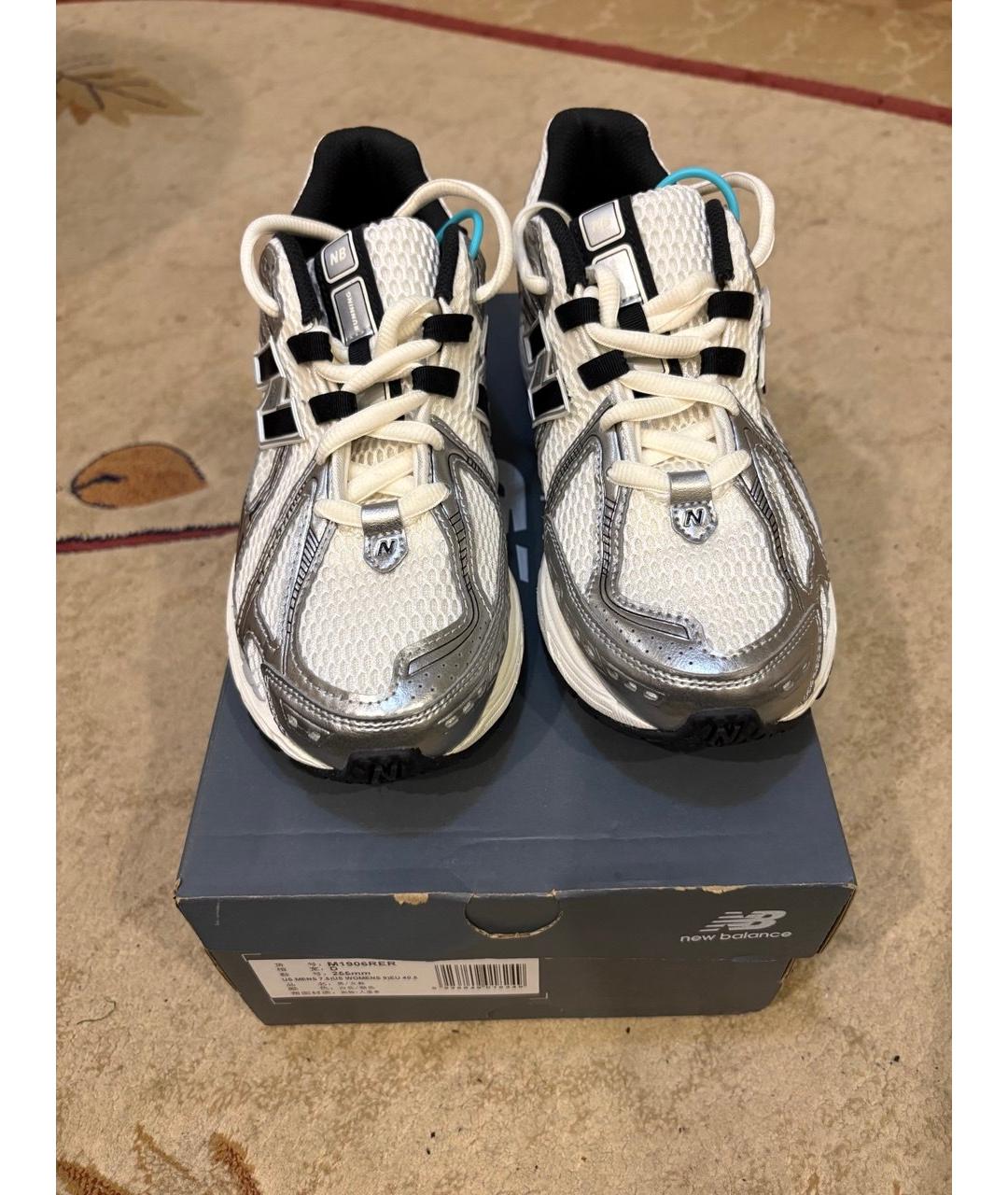 NEW BALANCE Белые текстильные низкие кроссовки / кеды, фото 2