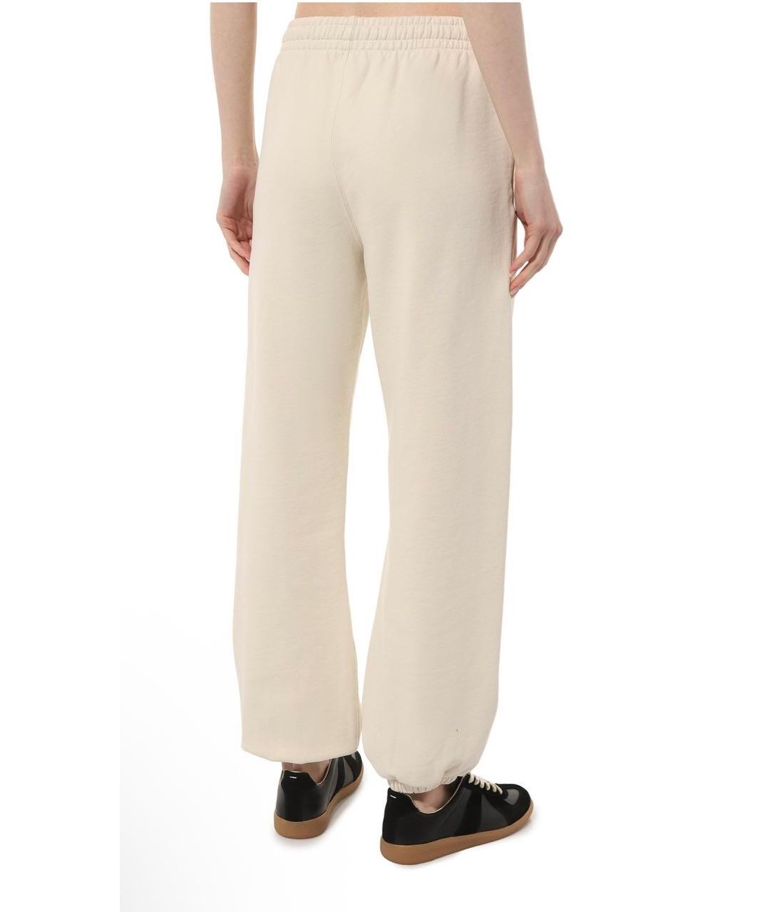 OFF-WHITE Бежевые хлопковые спортивные брюки и шорты, фото 8