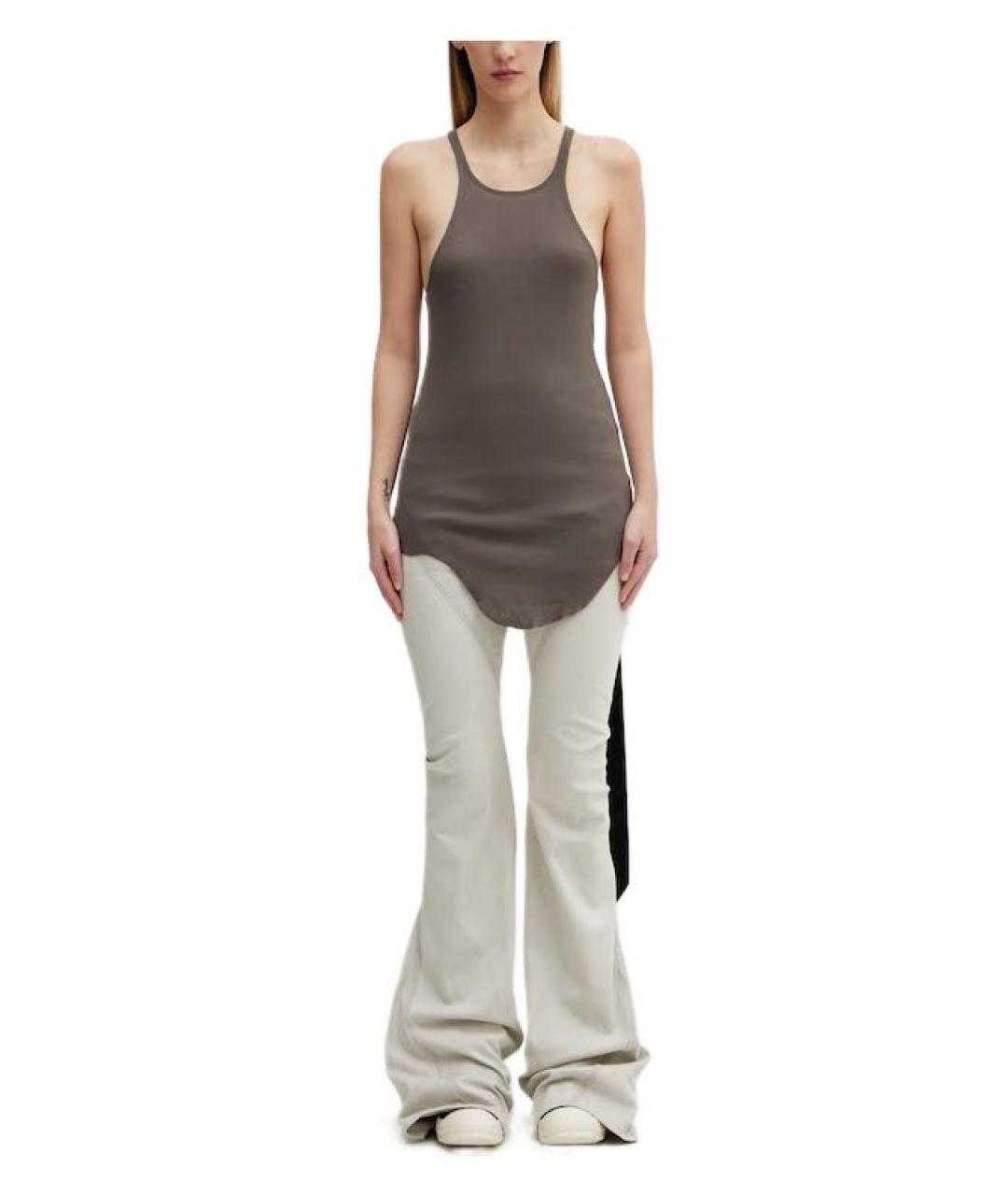 RICK OWENS DRKSHDW Серая хлопковая майка, фото 3