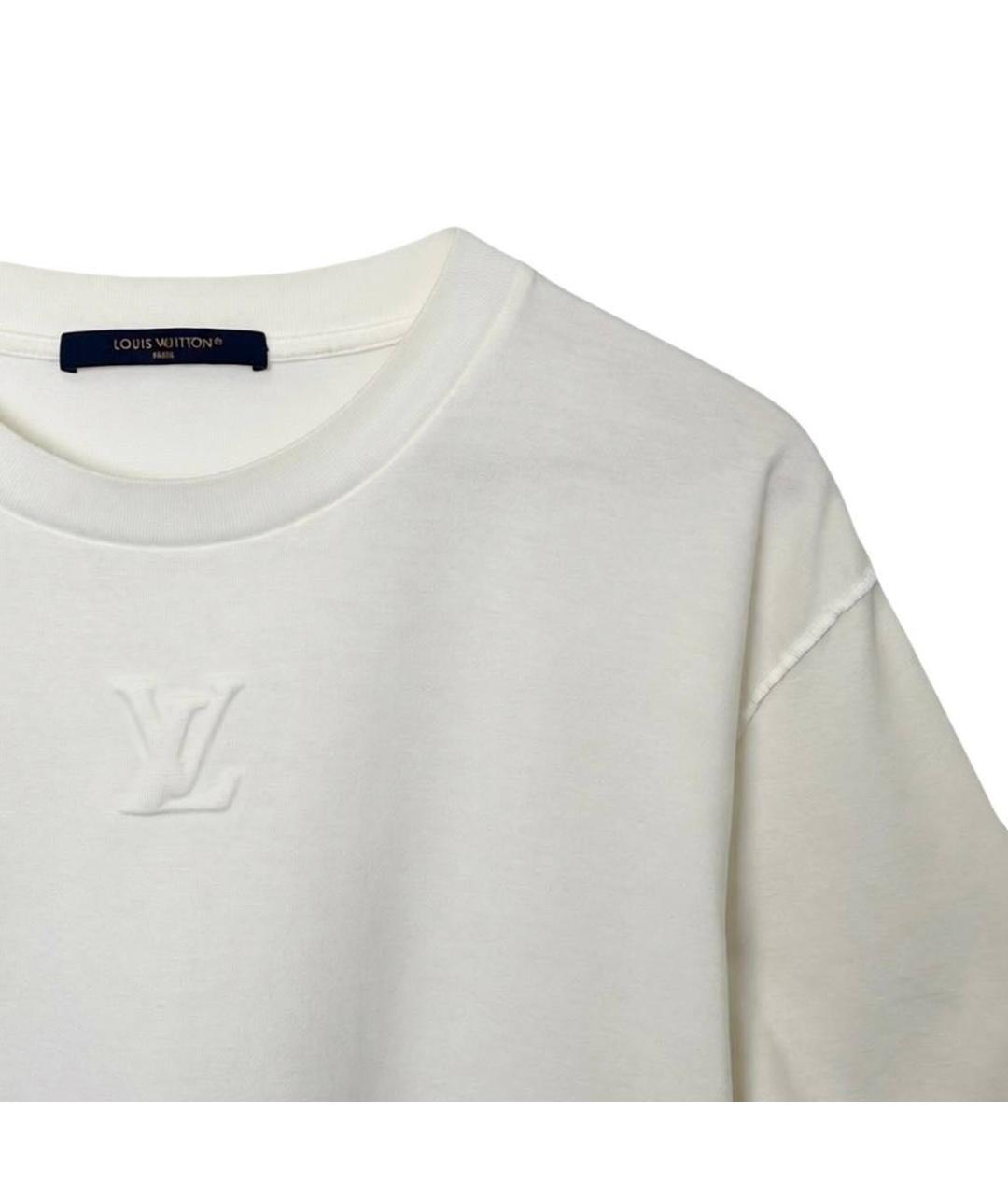 LOUIS VUITTON Белая хлопковая футболка, фото 3