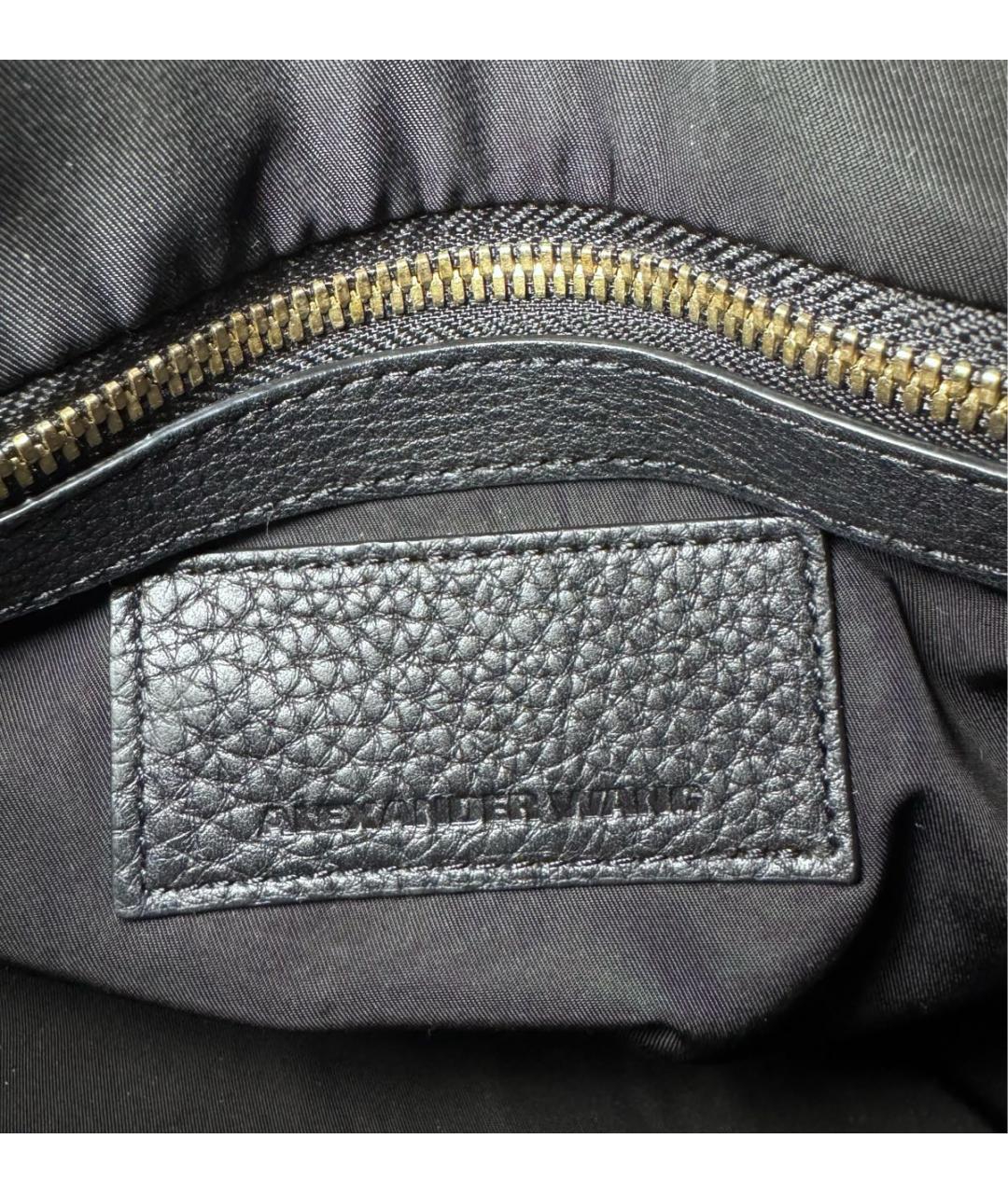 ALEXANDER WANG Черная кожаная сумка через плечо, фото 6