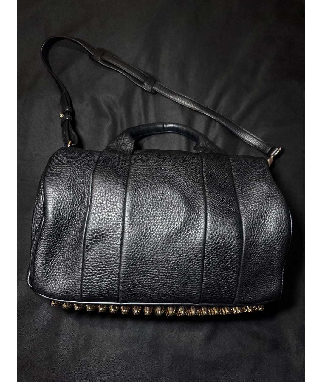 ALEXANDER WANG Черная кожаная сумка через плечо, фото 9