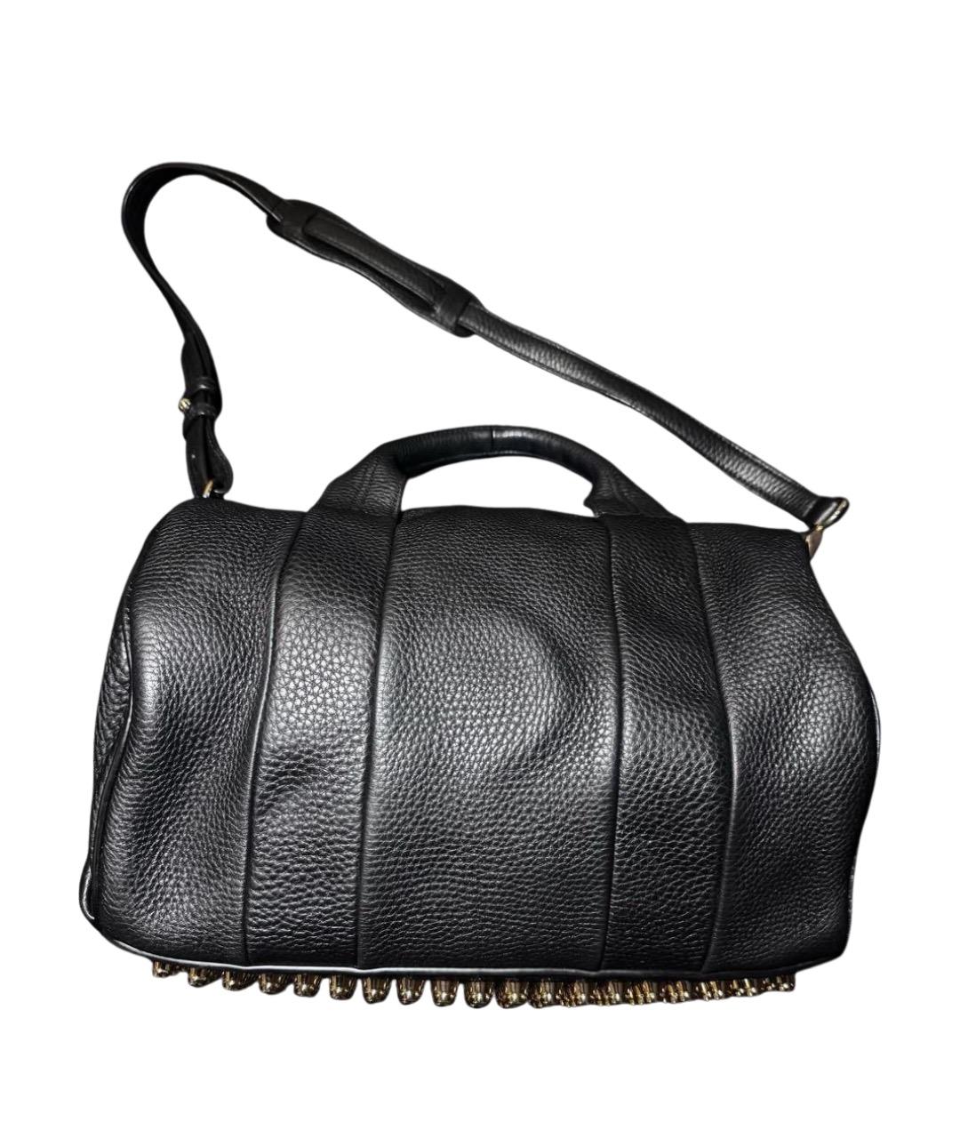 ALEXANDER WANG Черная кожаная сумка через плечо, фото 1