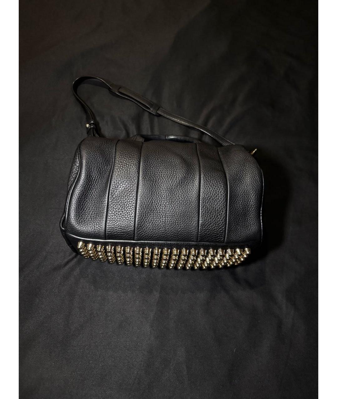 ALEXANDER WANG Черная кожаная сумка через плечо, фото 3