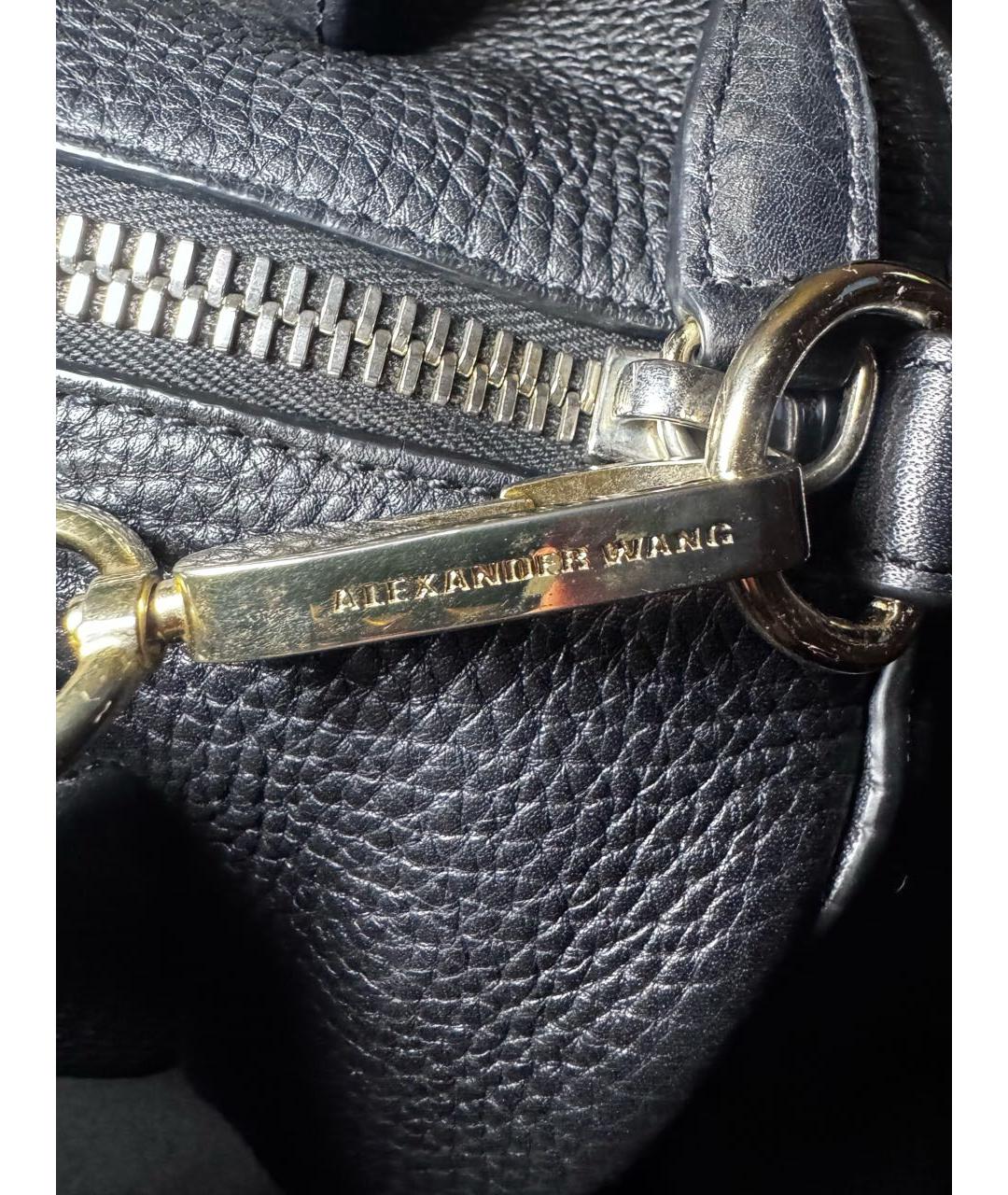 ALEXANDER WANG Черная кожаная сумка через плечо, фото 5