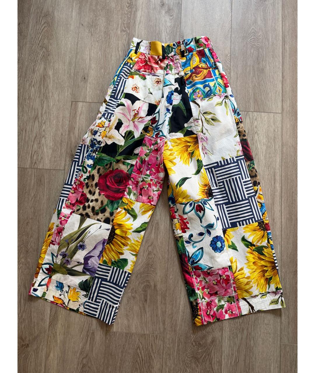 DOLCE&GABBANA Мульти хлопковые кюлоты, фото 2