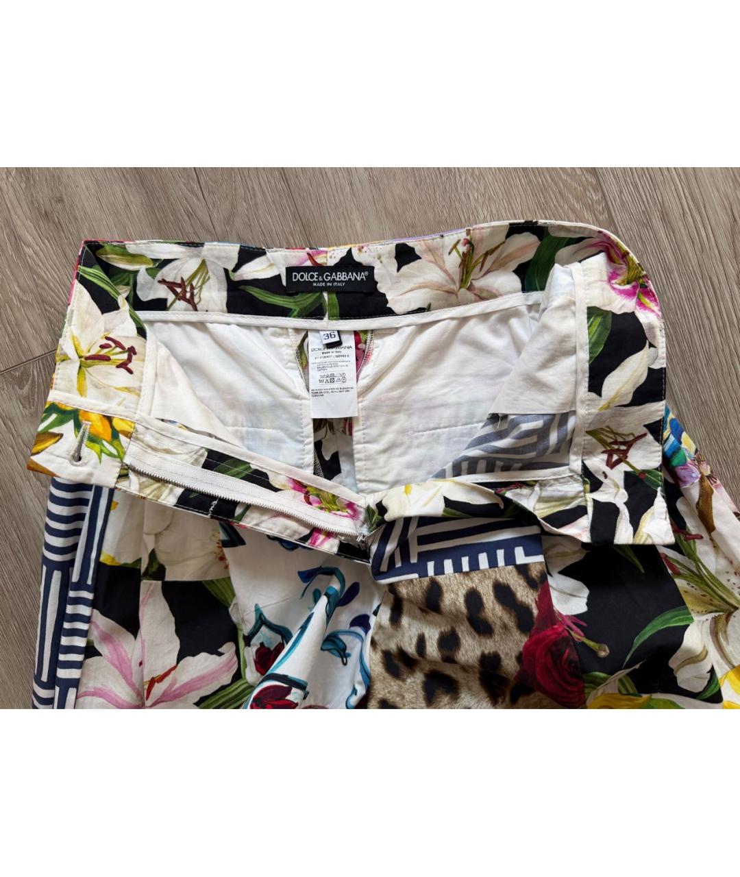 DOLCE&GABBANA Мульти хлопковые кюлоты, фото 3
