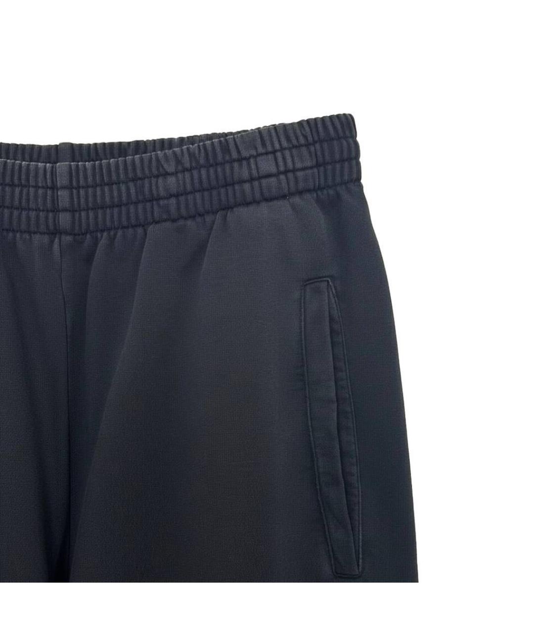 BALENCIAGA Антрацитовые хлопковые повседневные брюки, фото 3