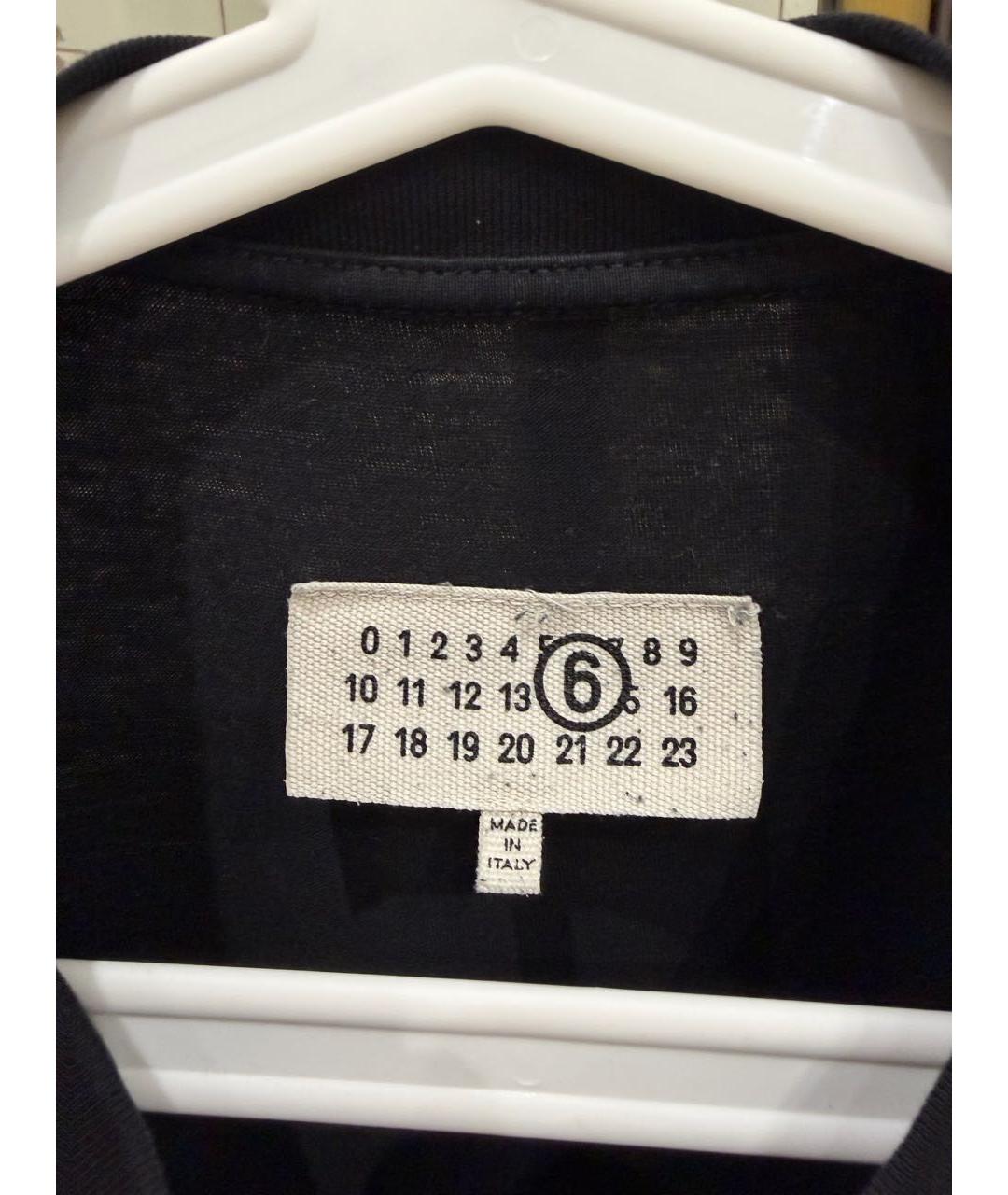 MM6 MAISON MARGIELA Черная хлопковая футболка, фото 6