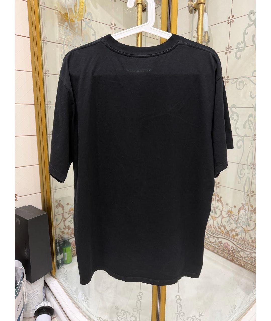 MM6 MAISON MARGIELA Черная хлопковая футболка, фото 4