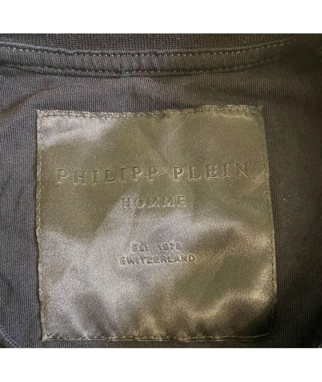 PHILIPP PLEIN Черная хлопковая футболка, фото 3