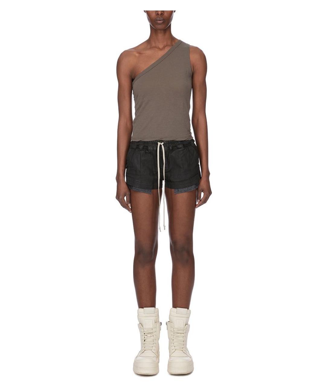 RICK OWENS DRKSHDW Черные хлопковые шорты, фото 4
