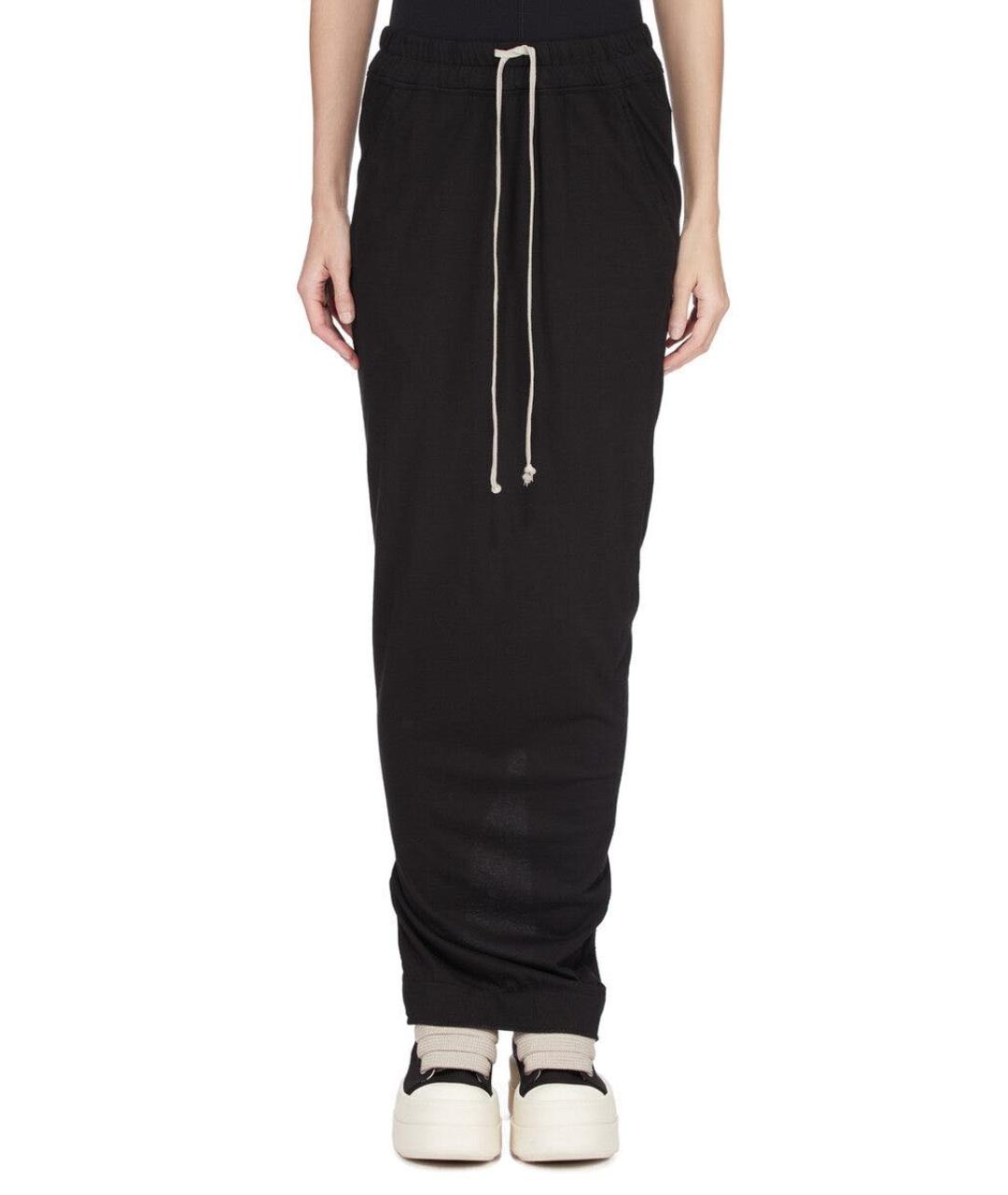 RICK OWENS DRKSHDW Черная хлопковая юбка макси, фото 1