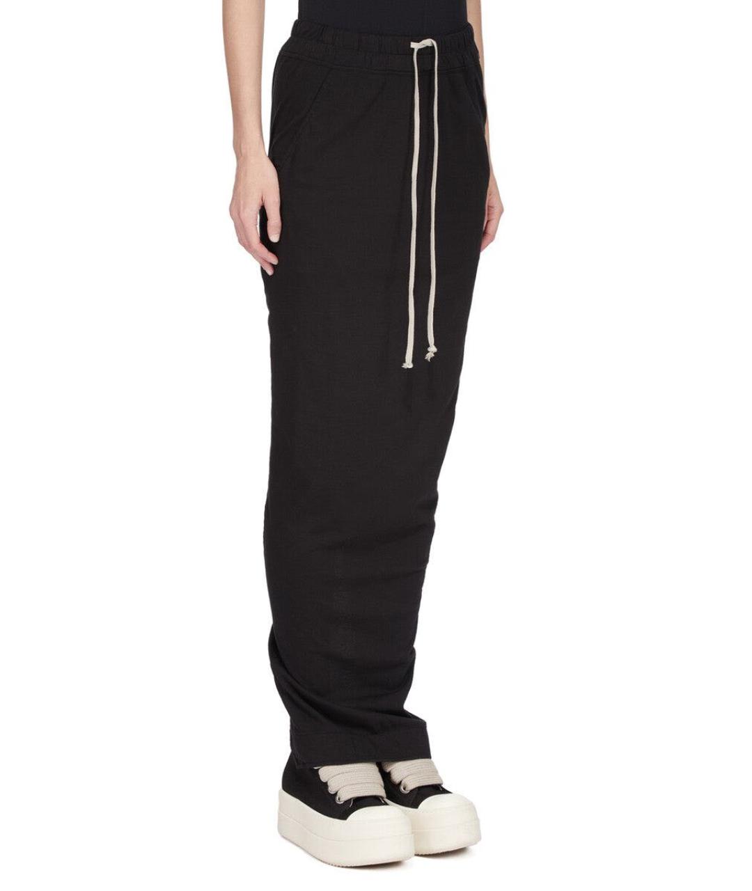 RICK OWENS DRKSHDW Черная хлопковая юбка макси, фото 2