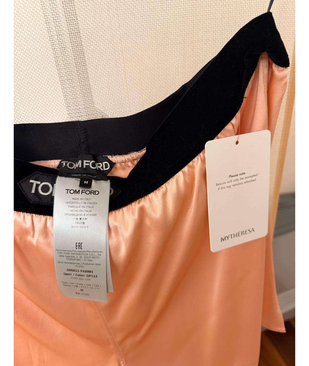 TOM FORD Розовые шелковые шорты, фото 5