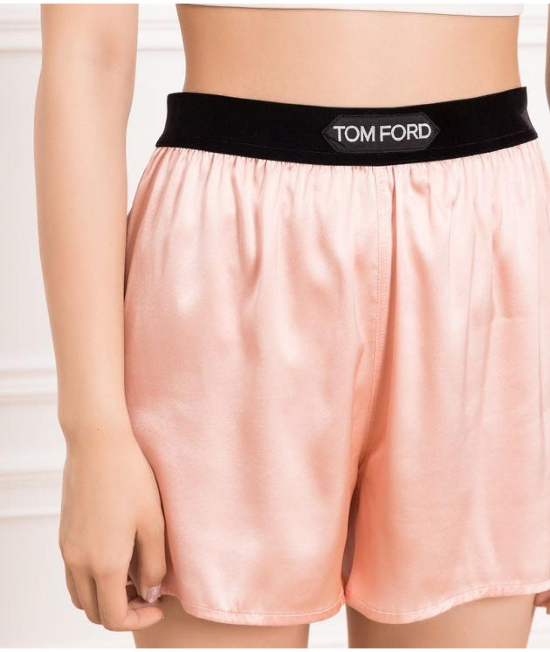 TOM FORD Розовые шелковые шорты, фото 2