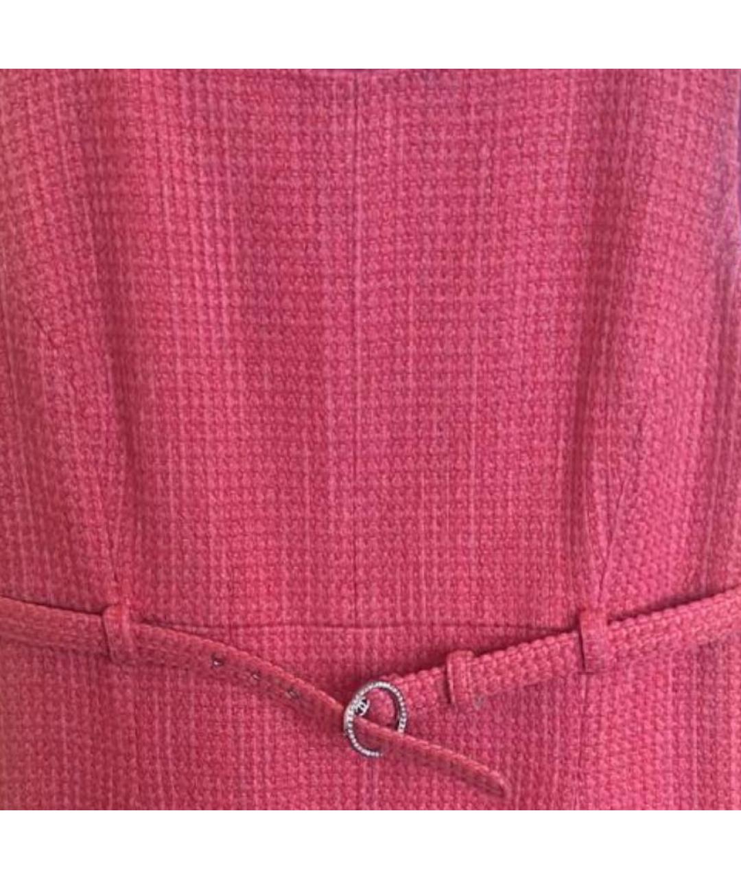 CHANEL Розовое хлопковое вечернее платье, фото 3