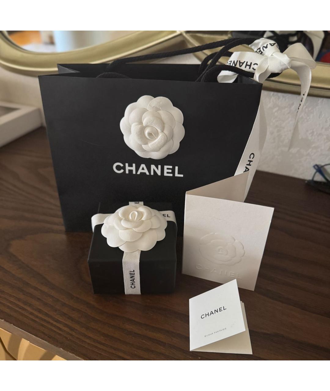 CHANEL Серебряные металлические серьги, фото 3