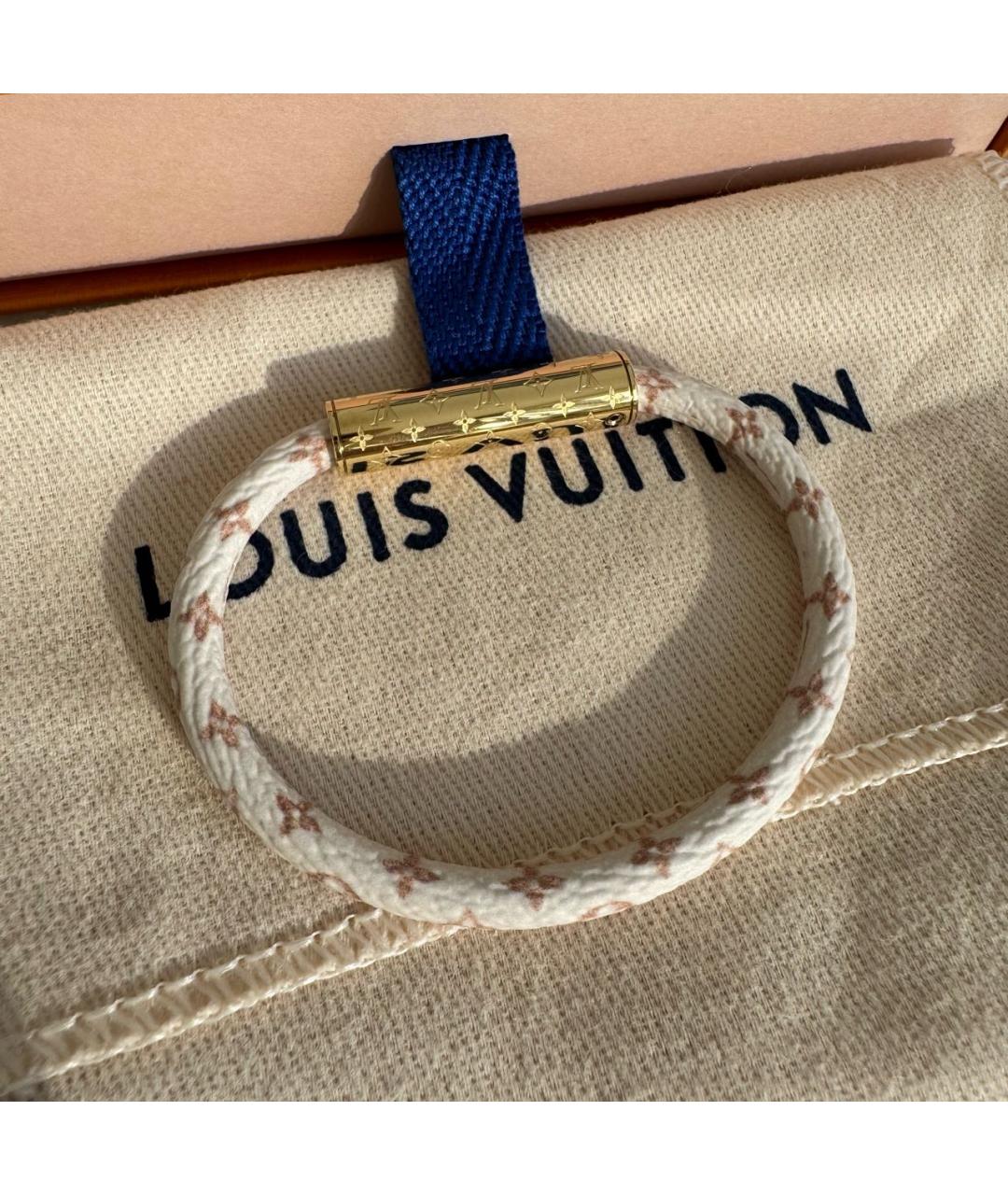 LOUIS VUITTON Бежевый латунный браслет, фото 3