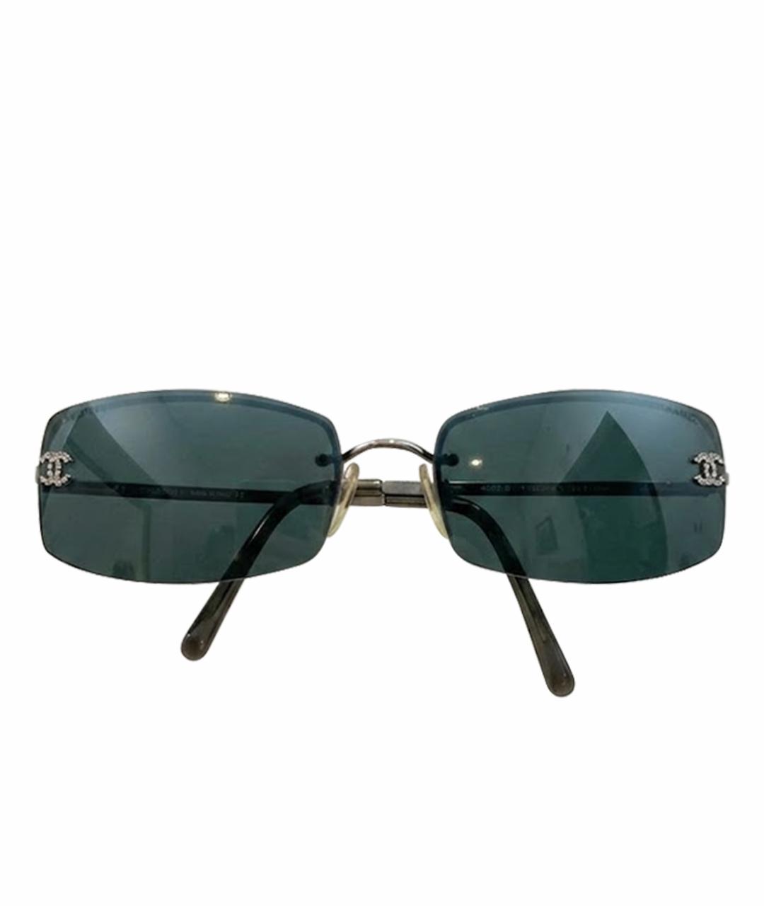CHANEL Золотые металлические солнцезащитные очки, фото 1