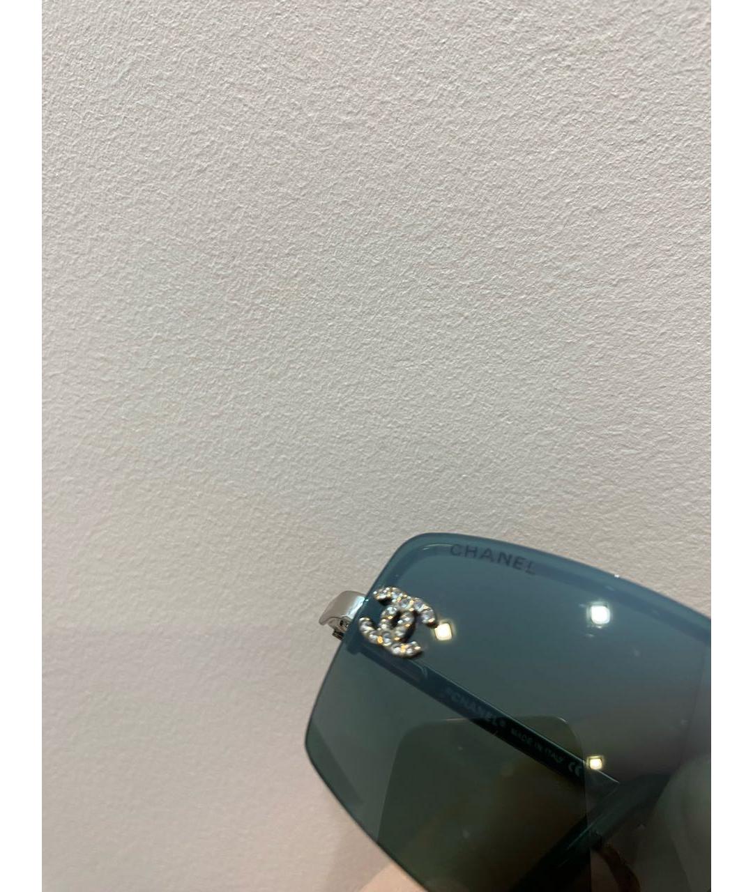 CHANEL Золотые металлические солнцезащитные очки, фото 2