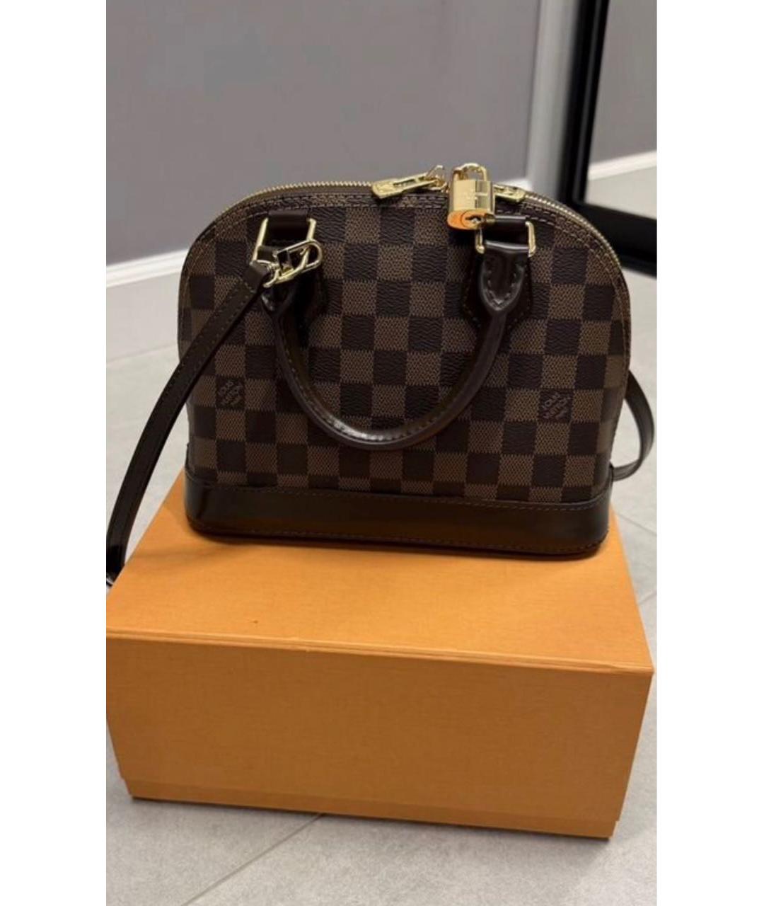 LOUIS VUITTON Коричневая сумка с короткими ручками, фото 3