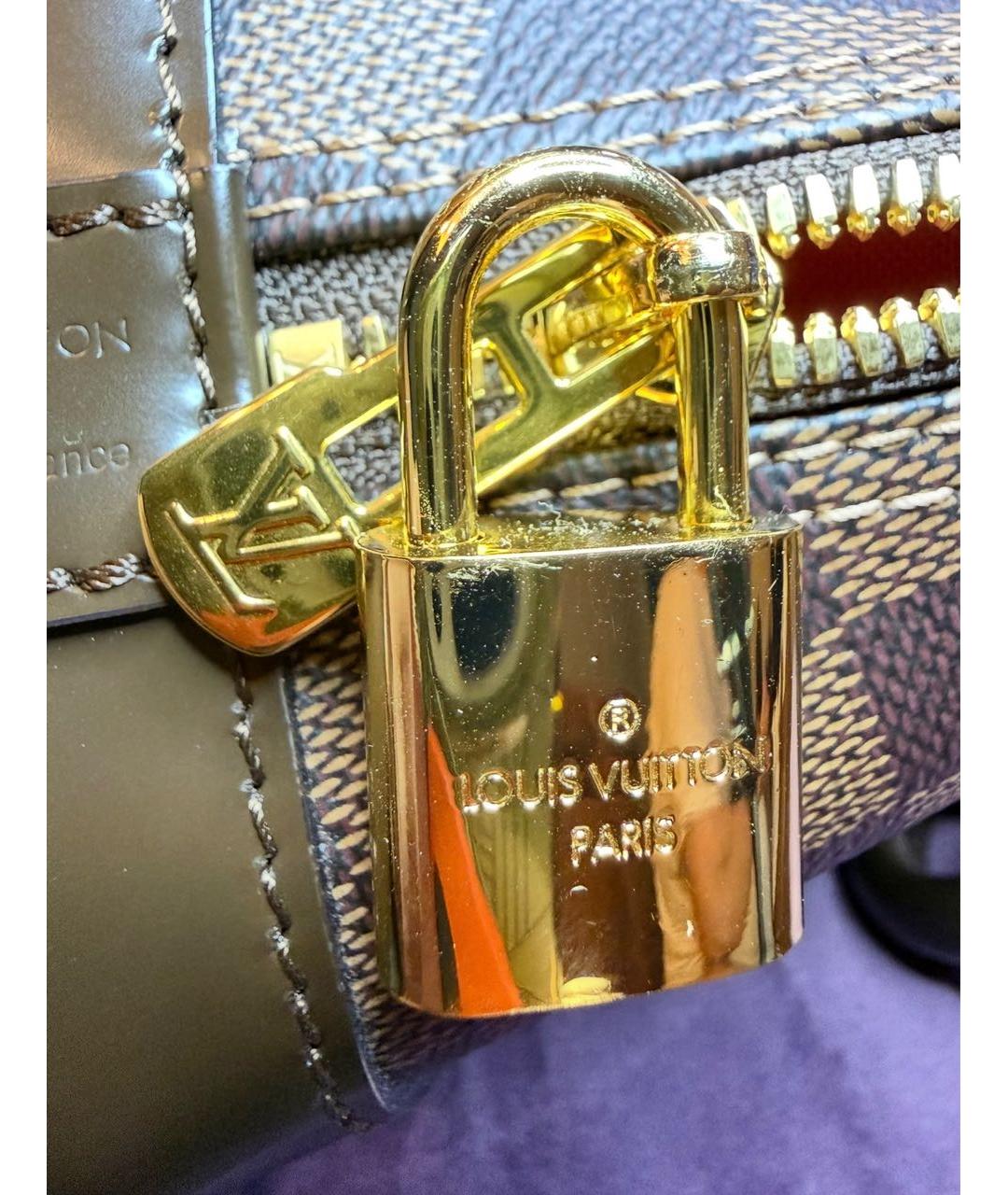 LOUIS VUITTON Коричневая сумка с короткими ручками, фото 8