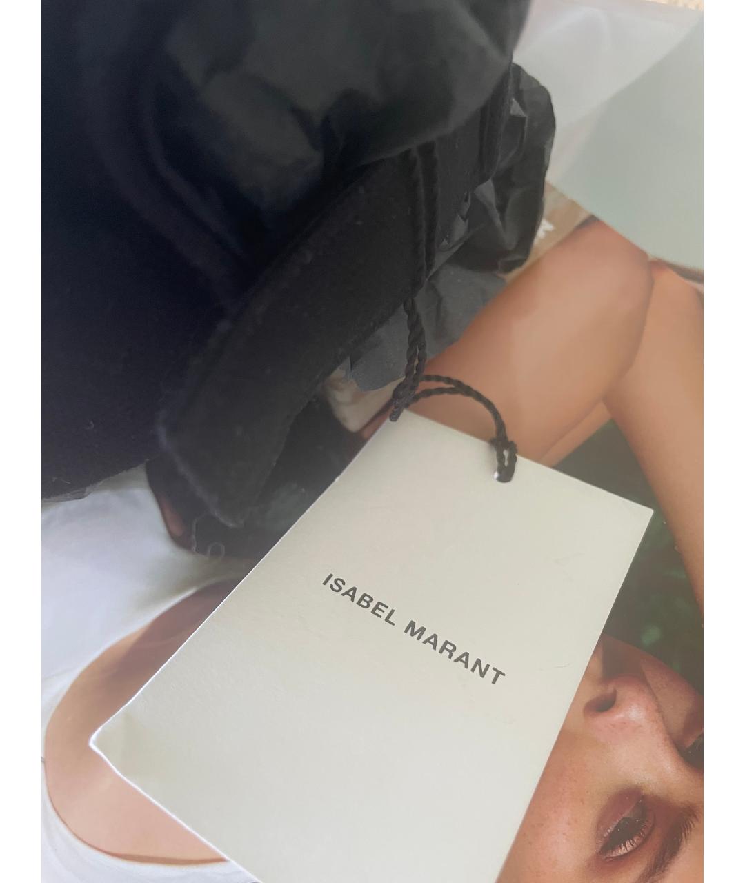 ISABEL MARANT Черная хлопковая кепка, фото 7