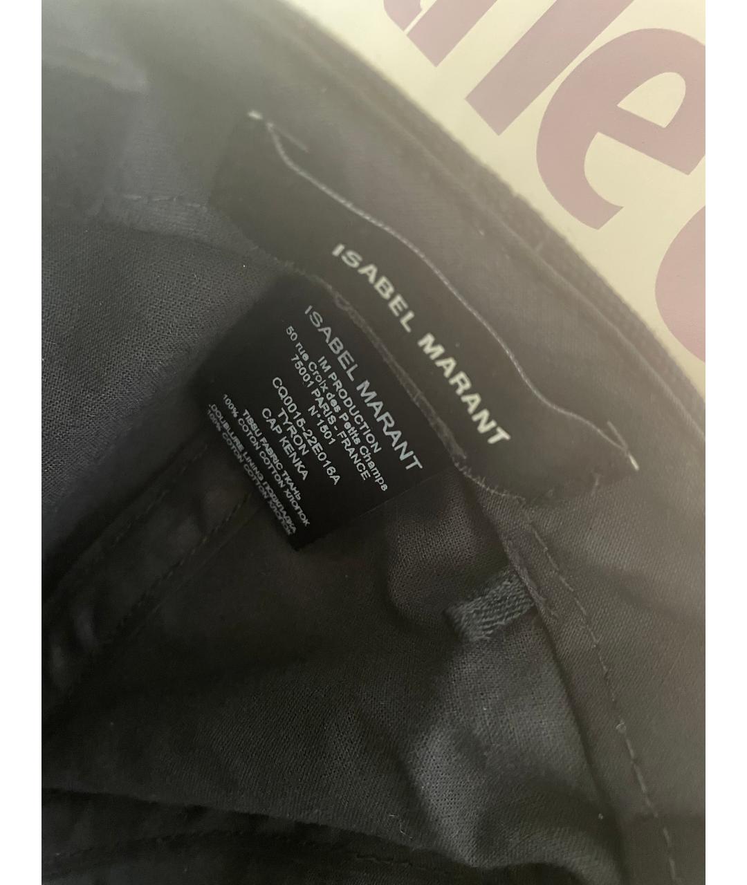 ISABEL MARANT Черная хлопковая кепка, фото 5