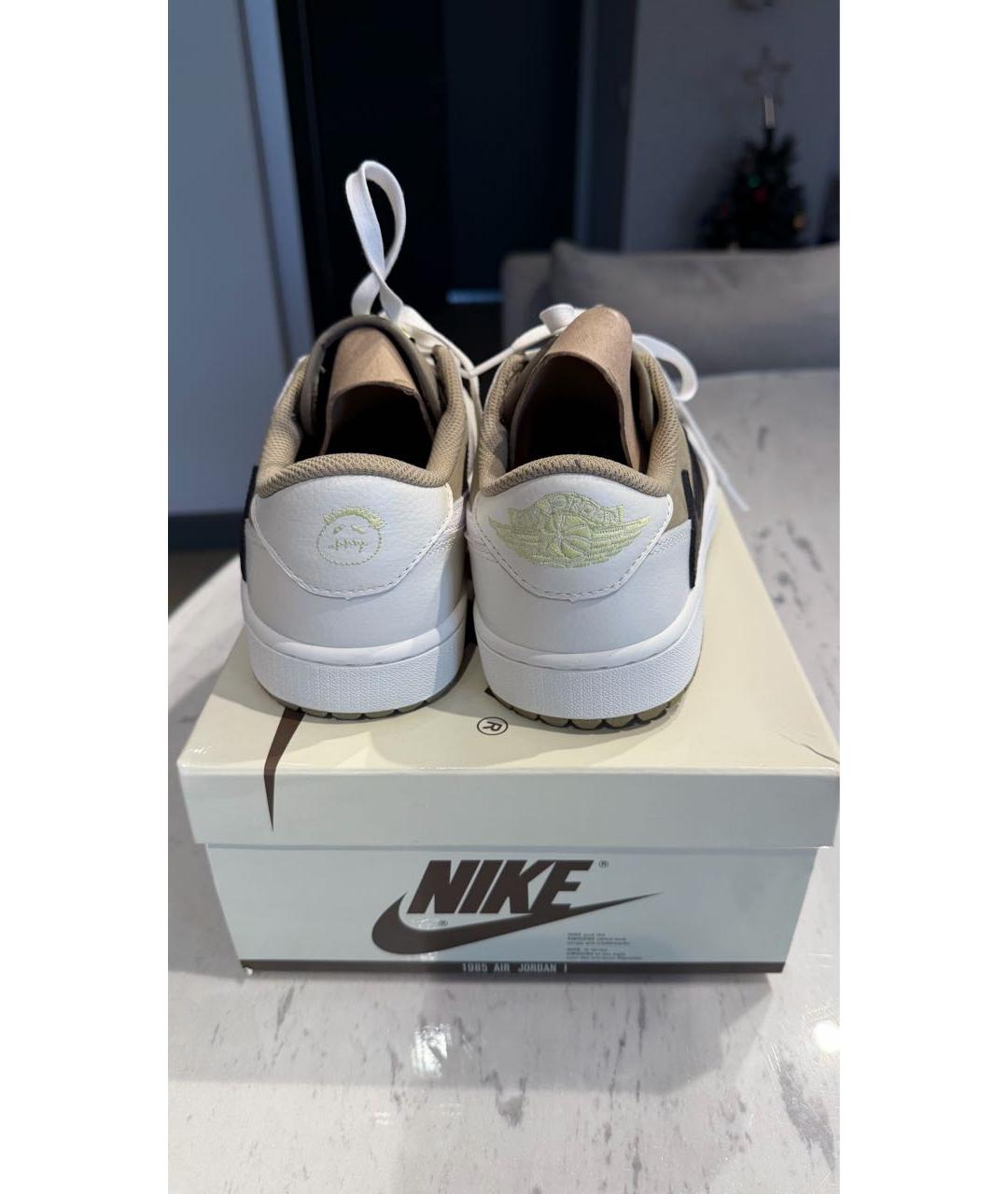 NIKE Бежевые кожаные кеды, фото 4