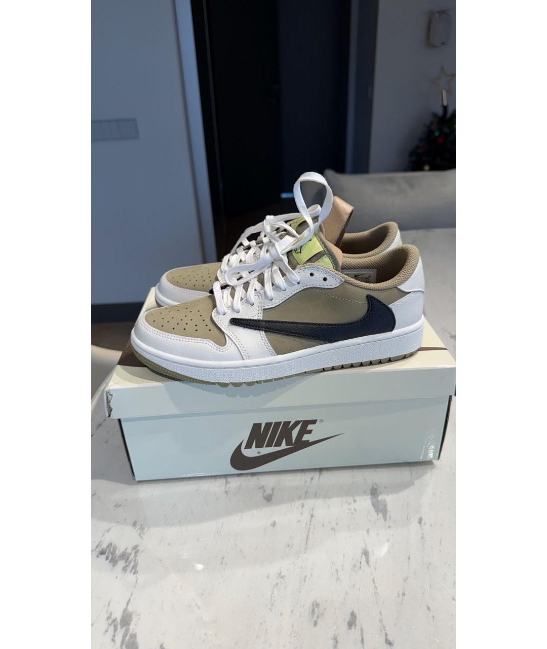 NIKE Бежевые кожаные кеды, фото 6