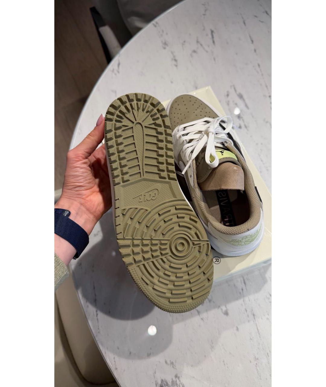 NIKE Бежевые кожаные кеды, фото 5