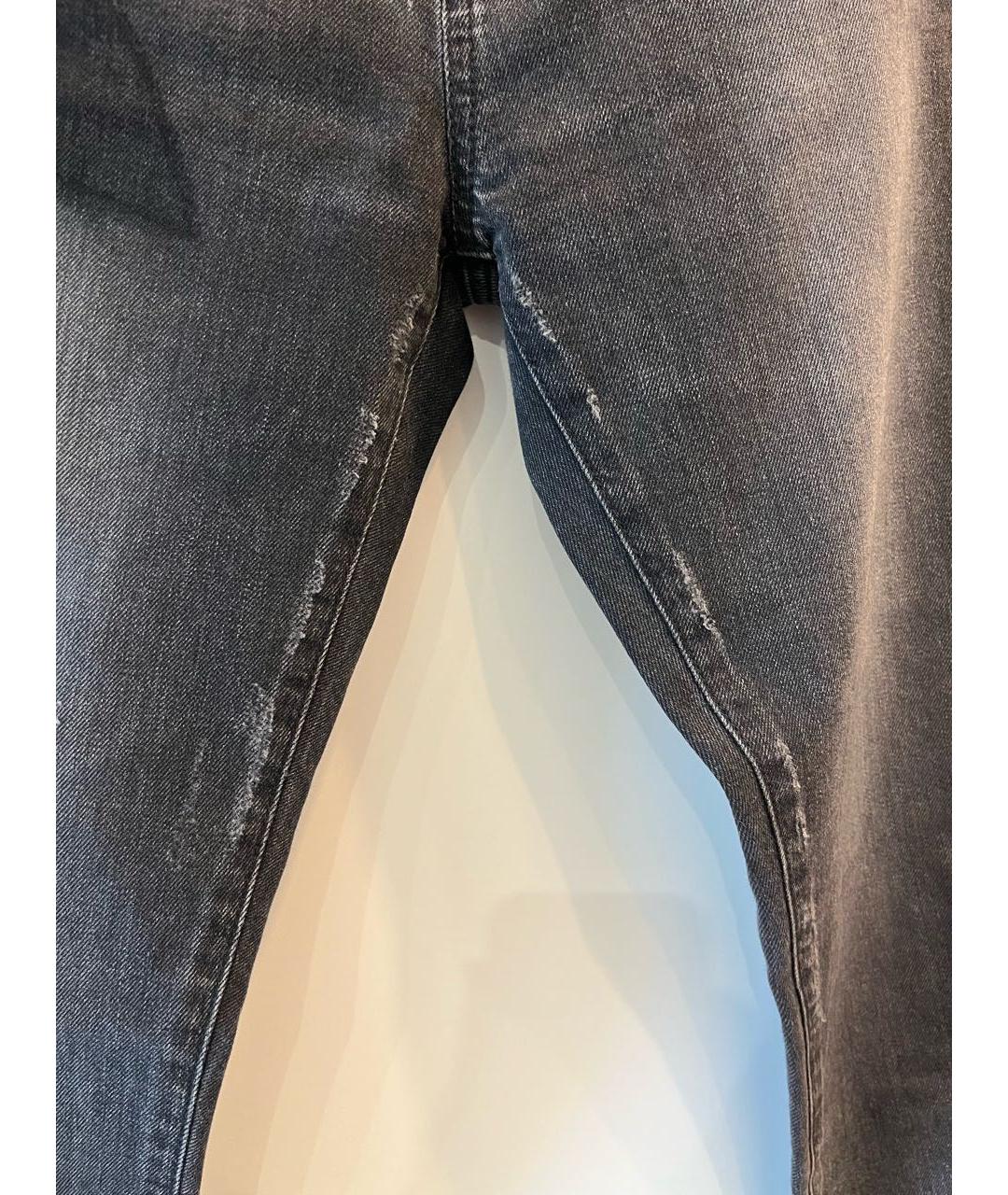 SAINT LAURENT Серые хлопковые джинсы слим, фото 5