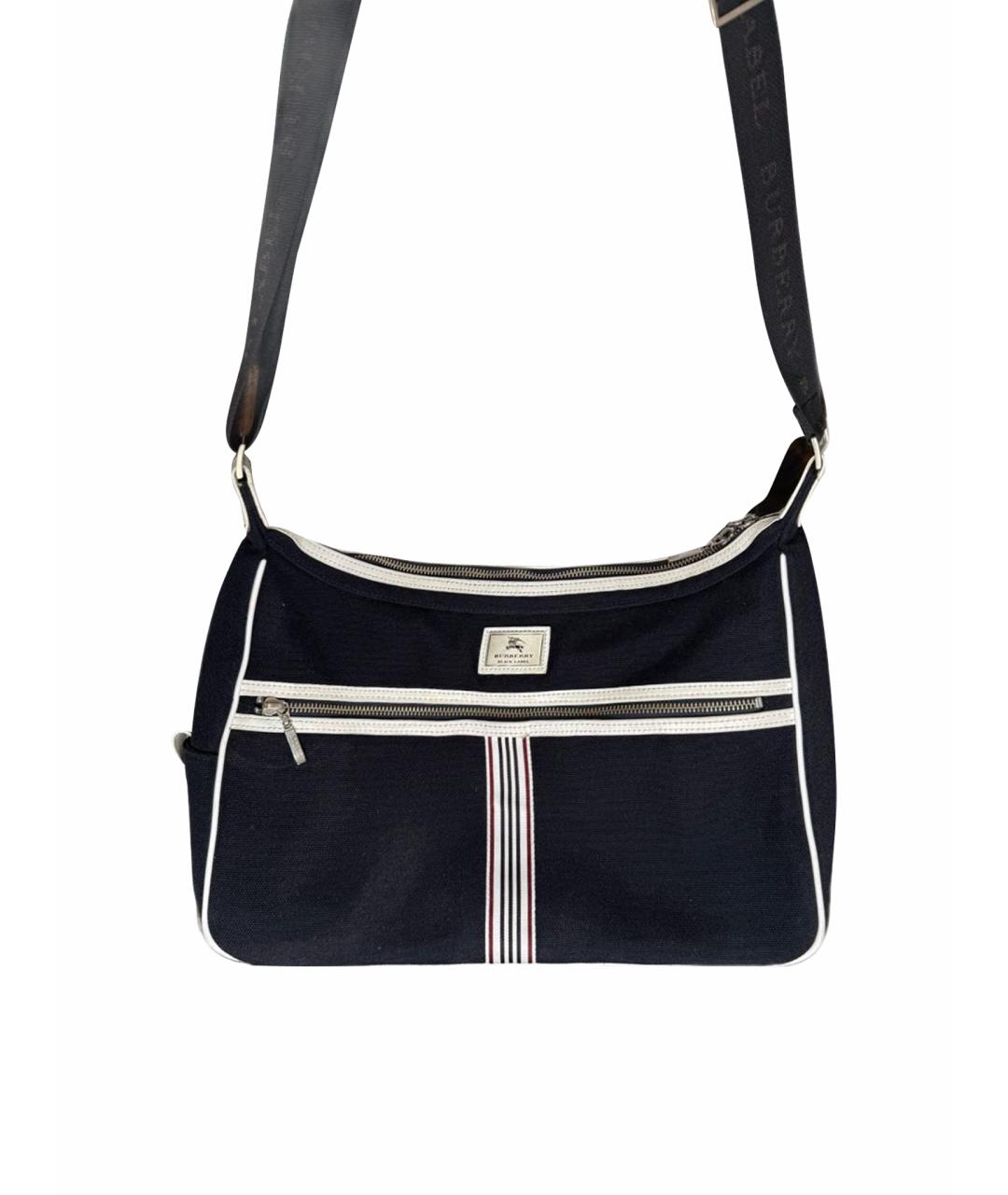BURBERRY Темно-синяя сумка на плечо, фото 1