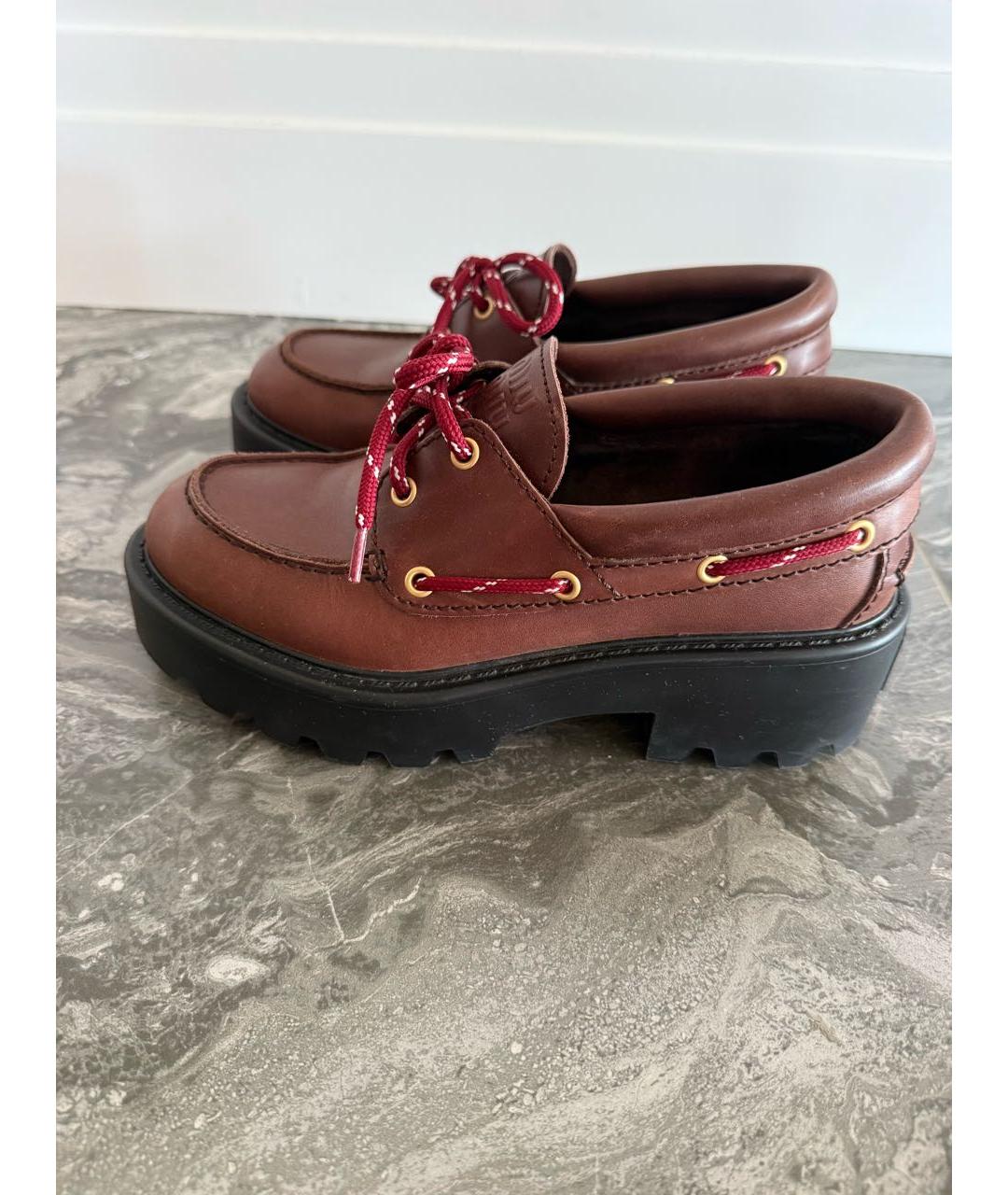 MIU MIU Коричневые кожаные брогги и оксфорды, фото 4