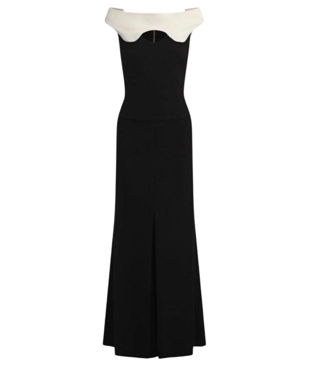 ROLAND MOURET Черное вискозное вечернее платье, фото 1