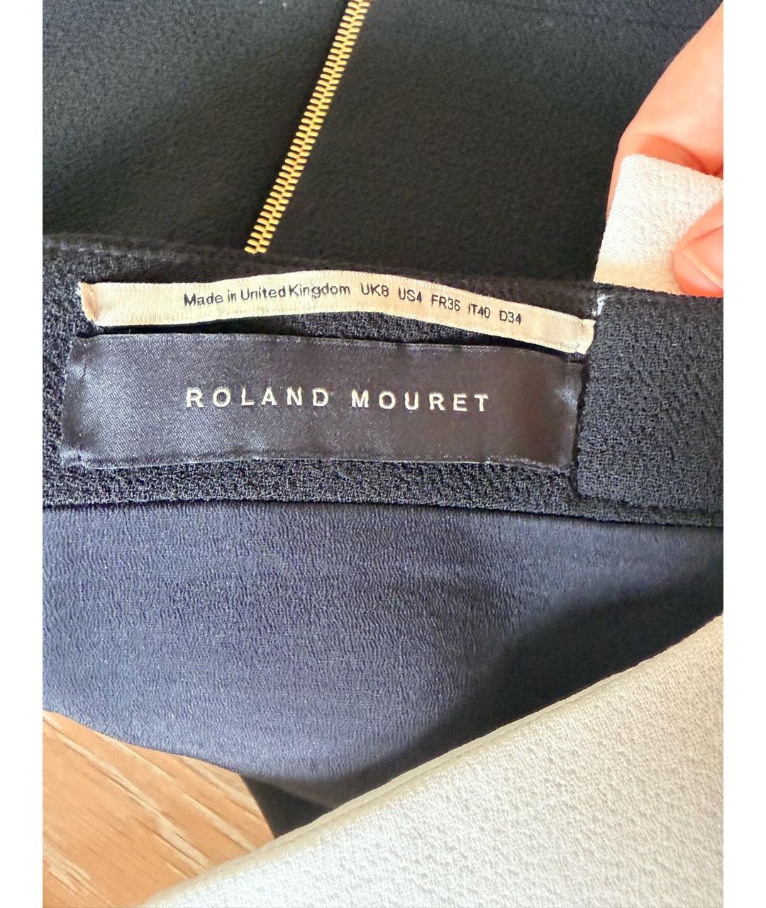 ROLAND MOURET Черное вискозное вечернее платье, фото 3