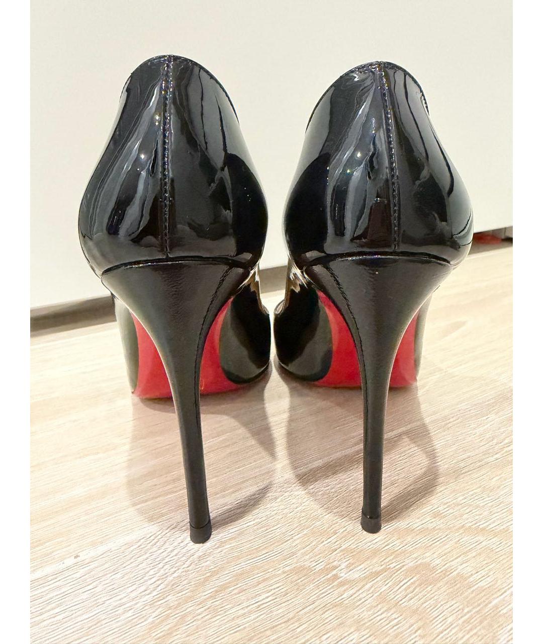 CHRISTIAN LOUBOUTIN Черные туфли из лакированной кожи, фото 4