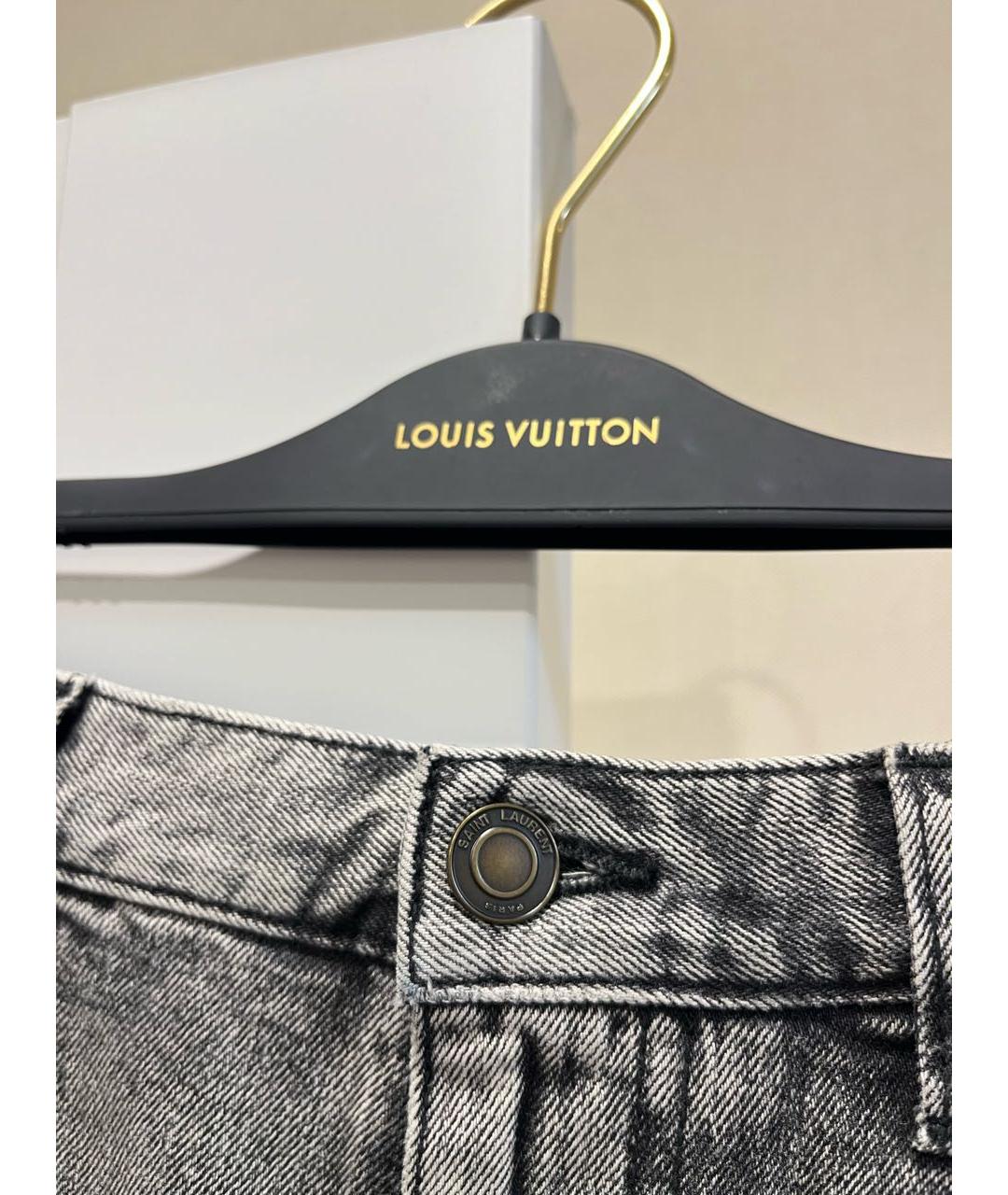 SAINT LAURENT Серые хлопковые шорты, фото 5