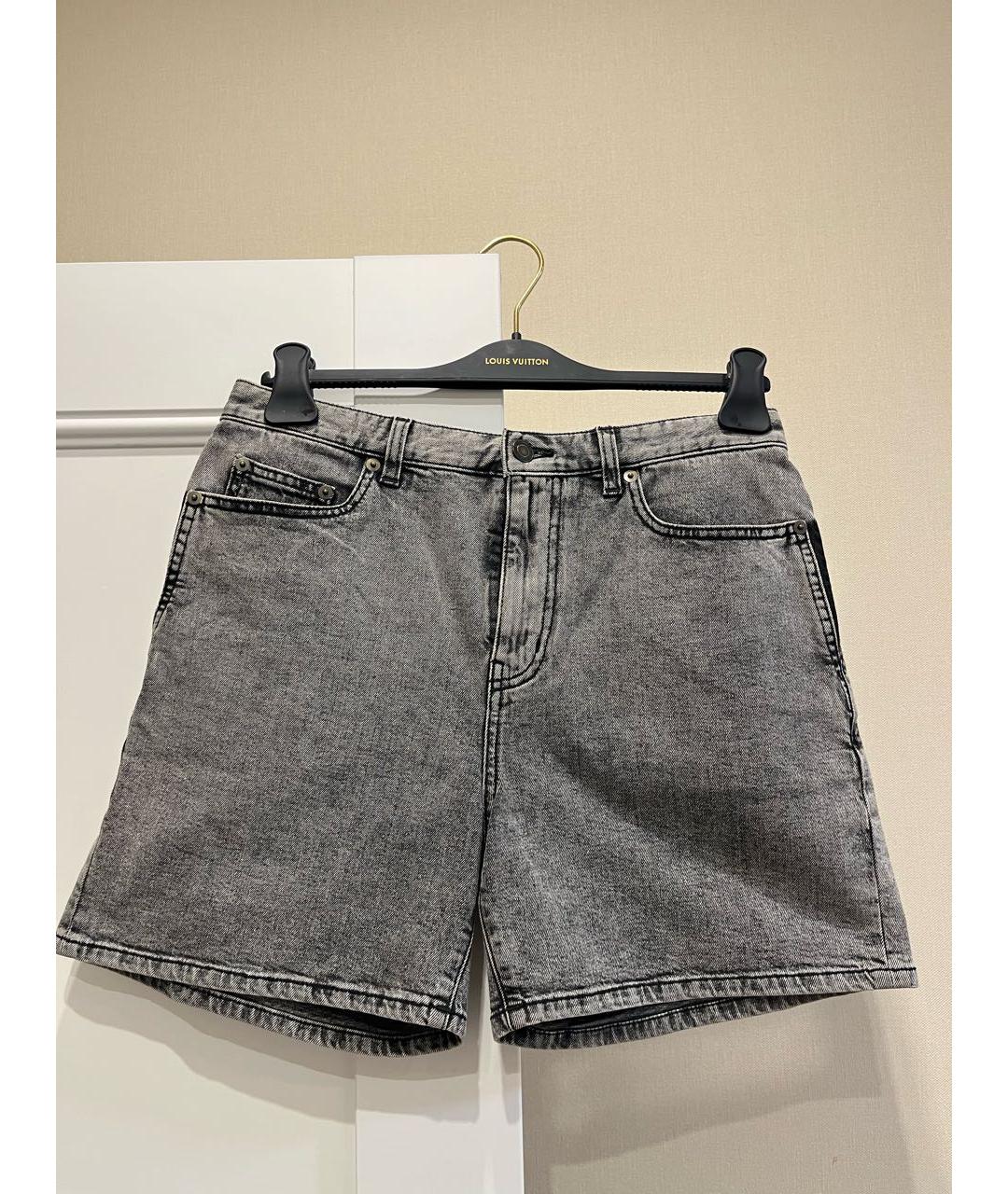 SAINT LAURENT Серые хлопковые шорты, фото 8