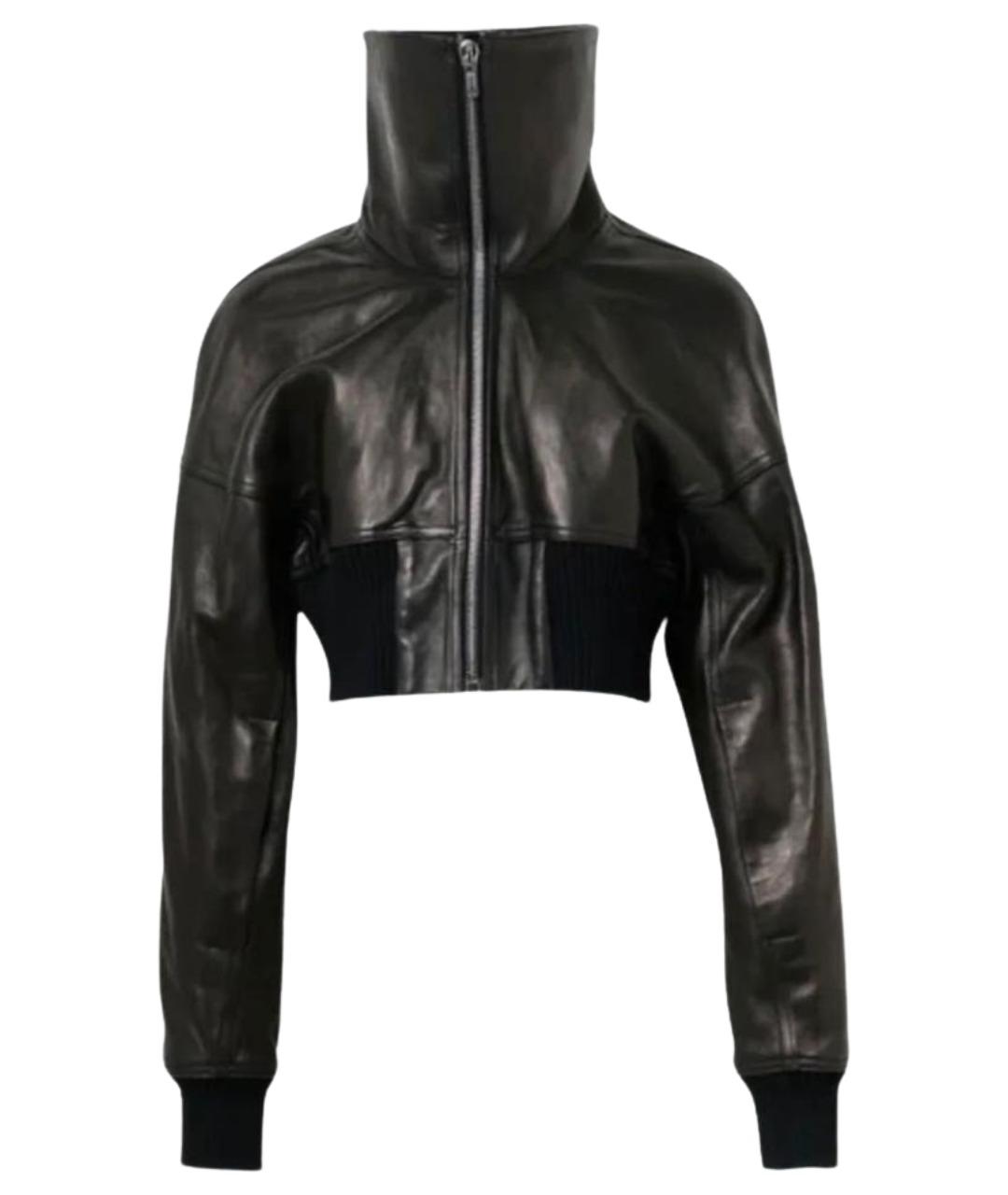 RICK OWENS Черная кожаная куртка, фото 1