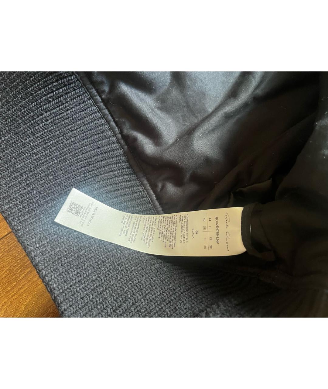 RICK OWENS Черная кожаная куртка, фото 7