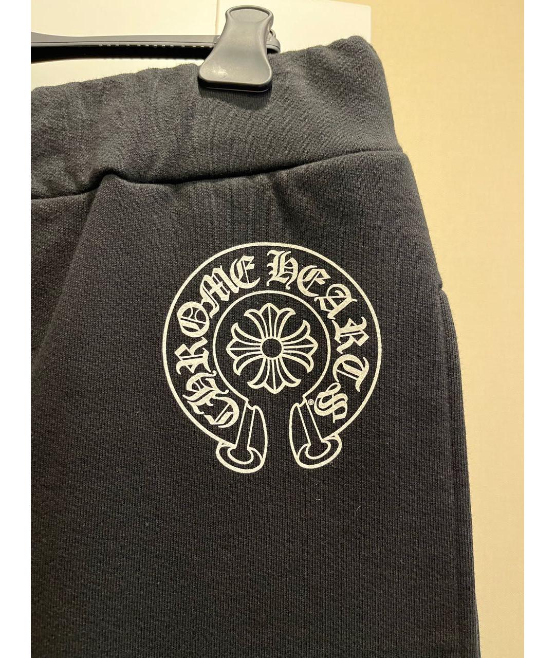 CHROME HEARTS Черные хлопковые брюки широкие, фото 4