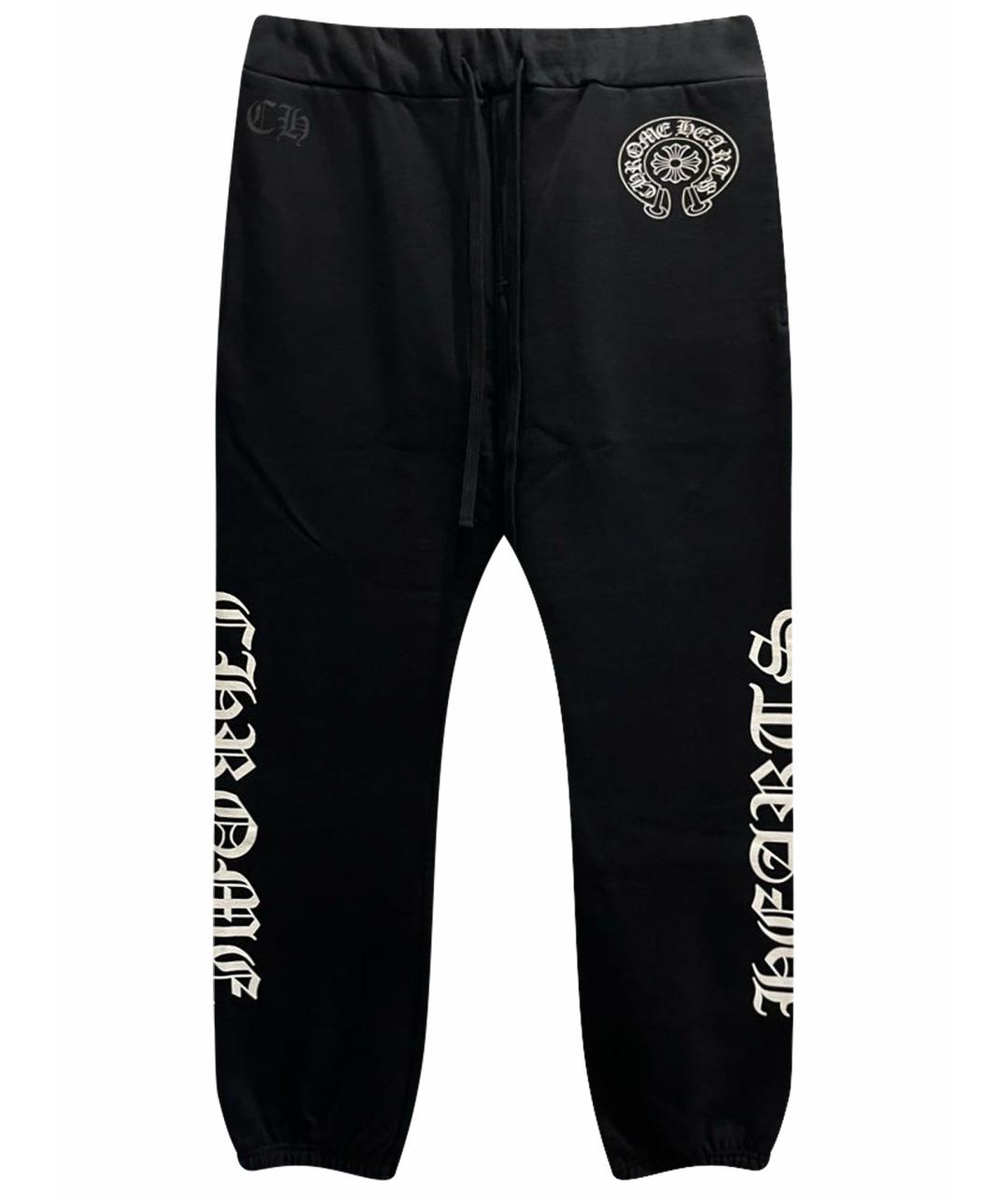 CHROME HEARTS Черные хлопковые брюки широкие, фото 1