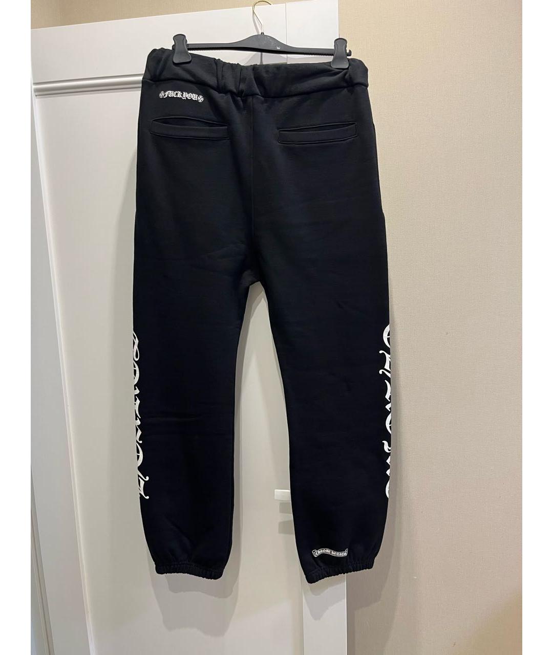 CHROME HEARTS Черные хлопковые брюки широкие, фото 2